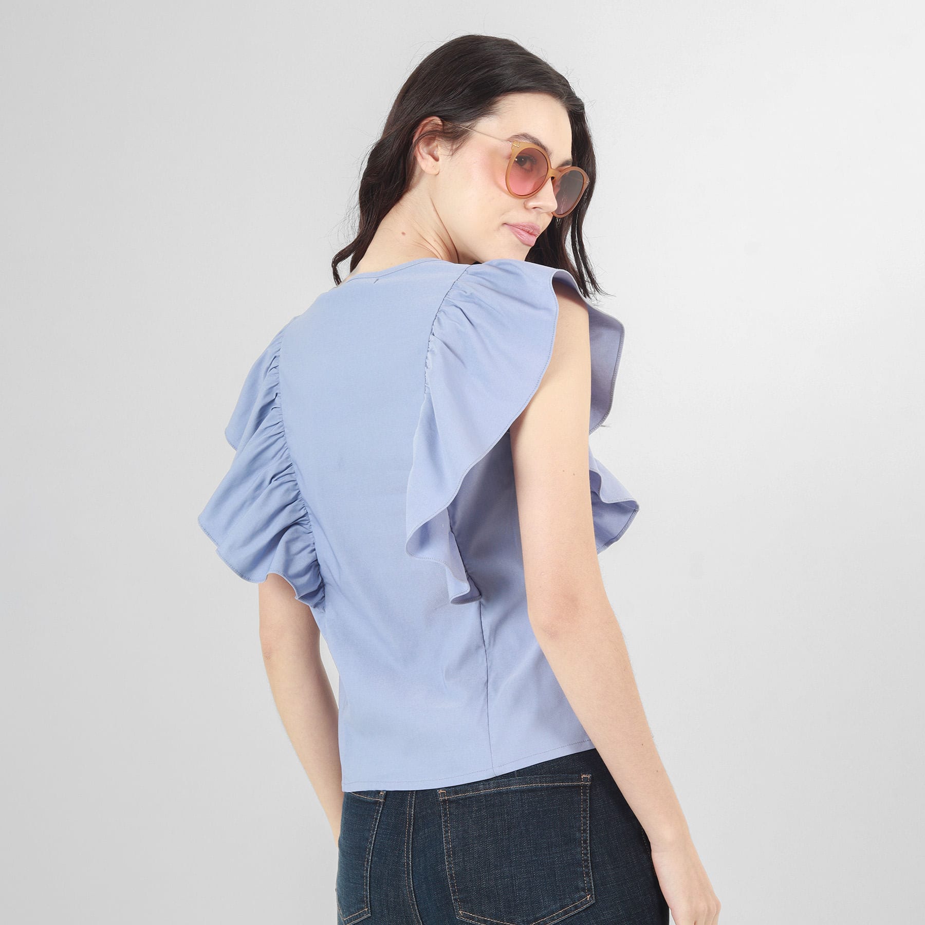 Blusa Cuello Redondo Manga Sisa - imagen 7