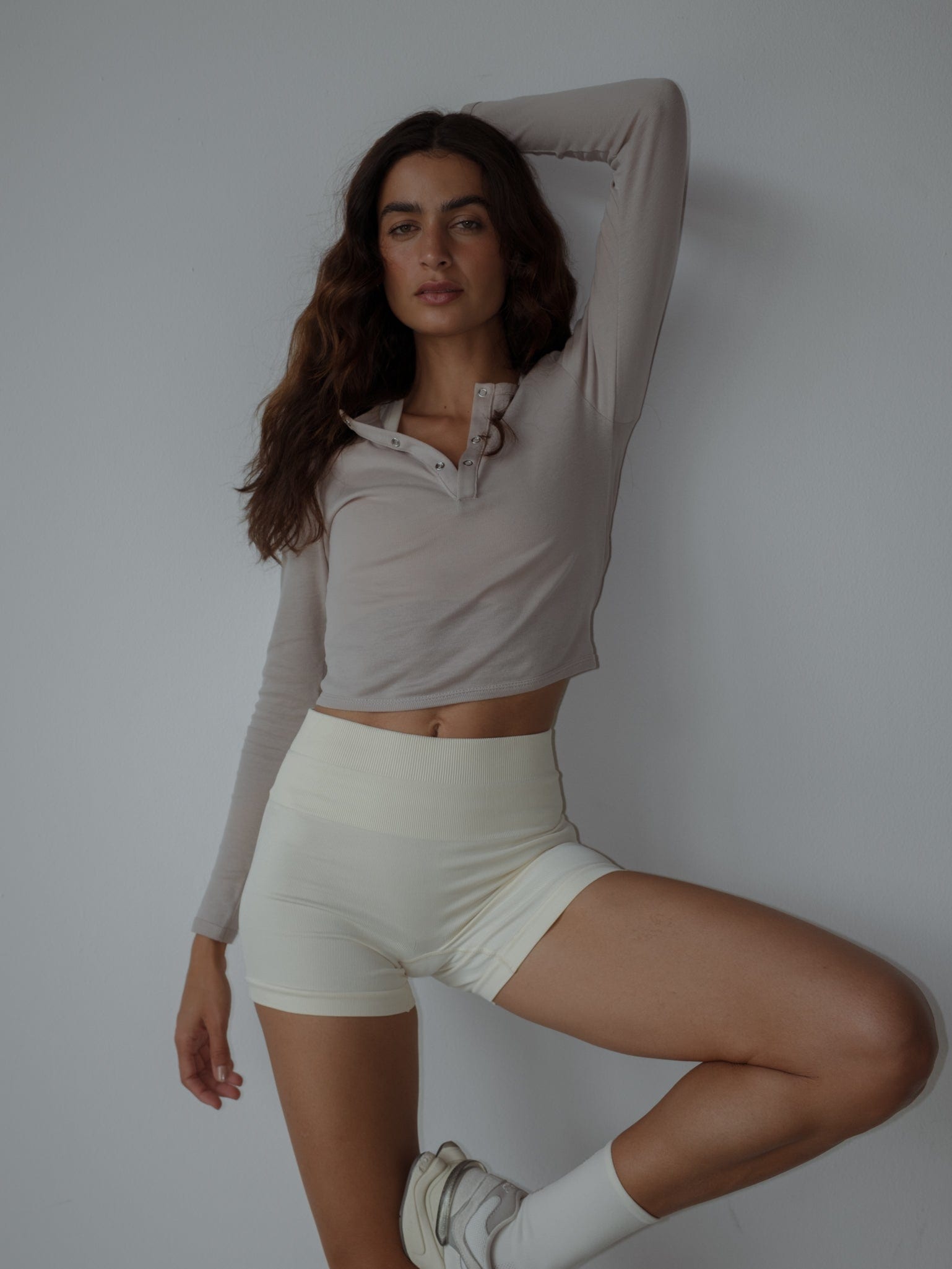 HALF BUTTON JERSEY - ASH - imagen 2