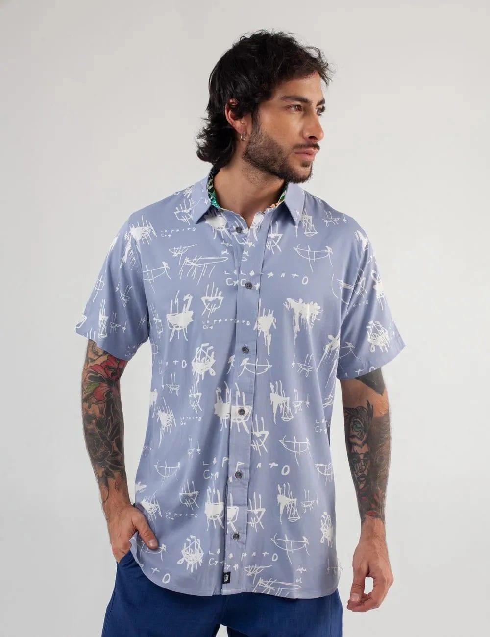 Camisa Regular Fit Le Panto Azul claro Hombre - imagen 2