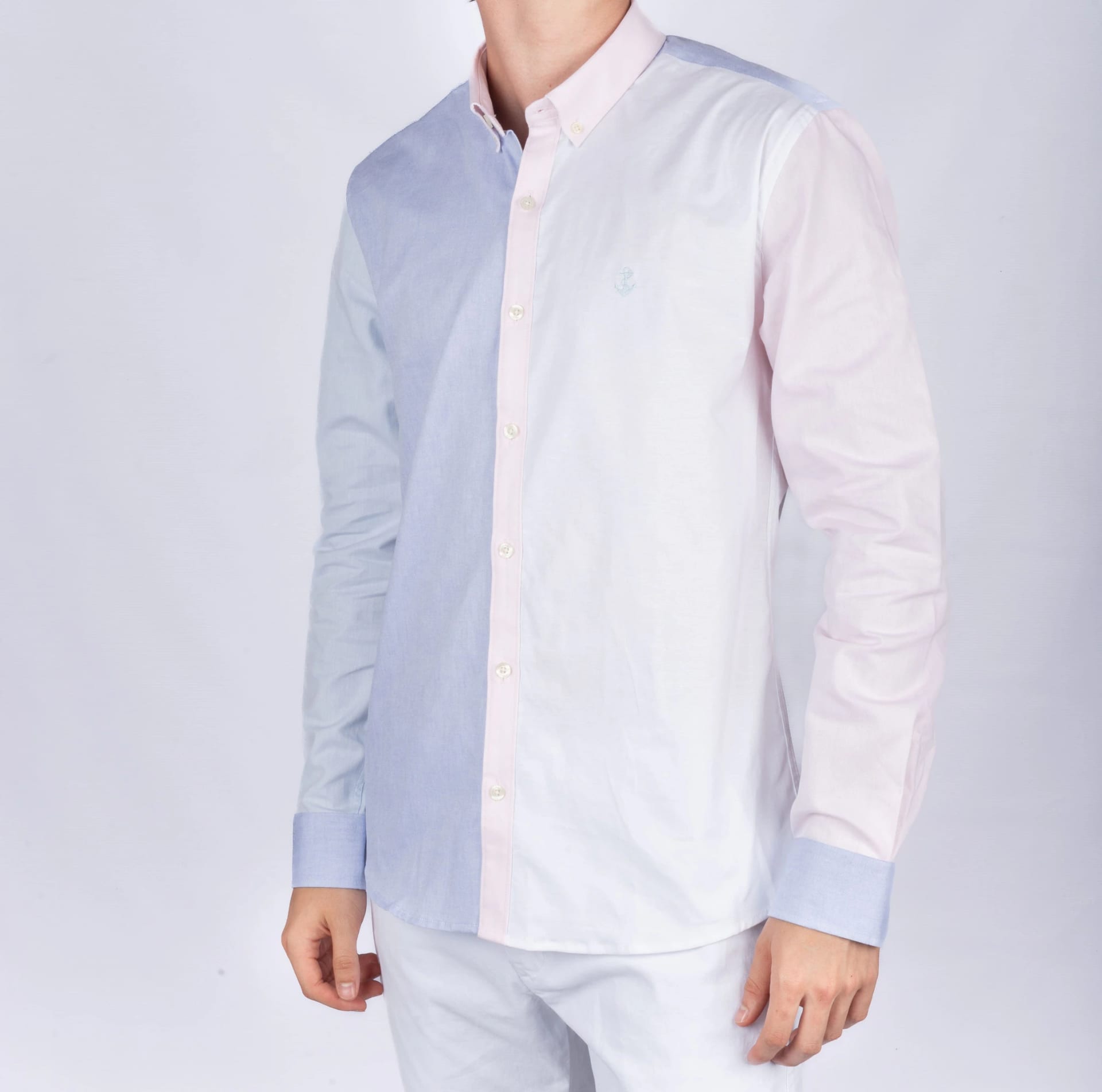 Camisa Oxford Blanca Multicolor - imagen 1