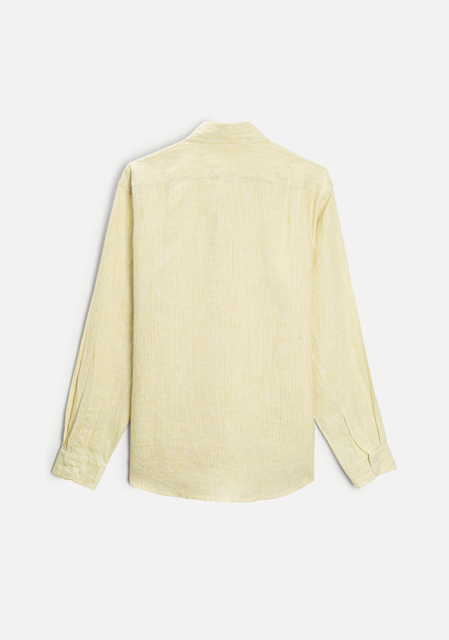 Camisa H CBD Lino Rayas Verde Med - Blanco - imagen 8
