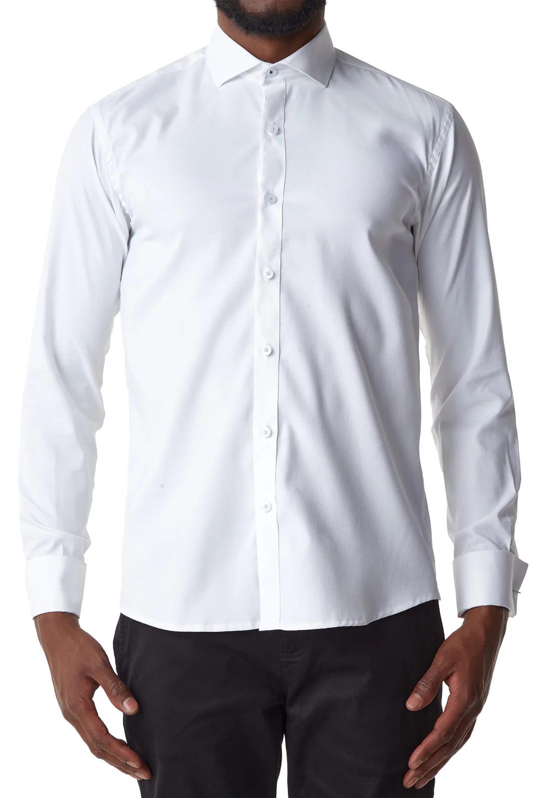 Camisa para mancornas blanca con textura - imagen 10