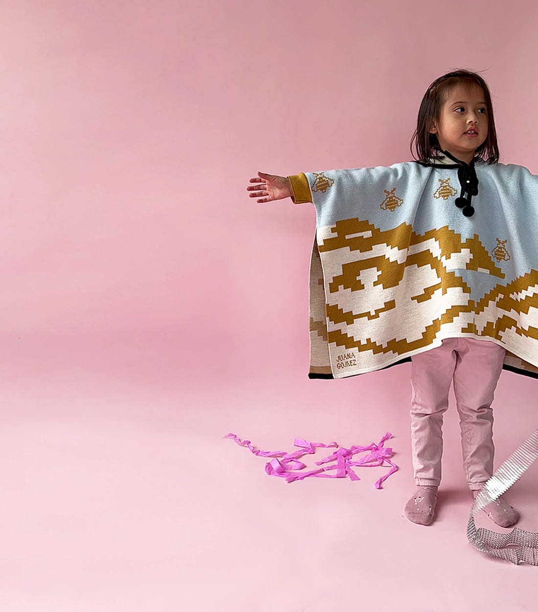 Mini Poncho Amanecer Mostaza - imagen 4