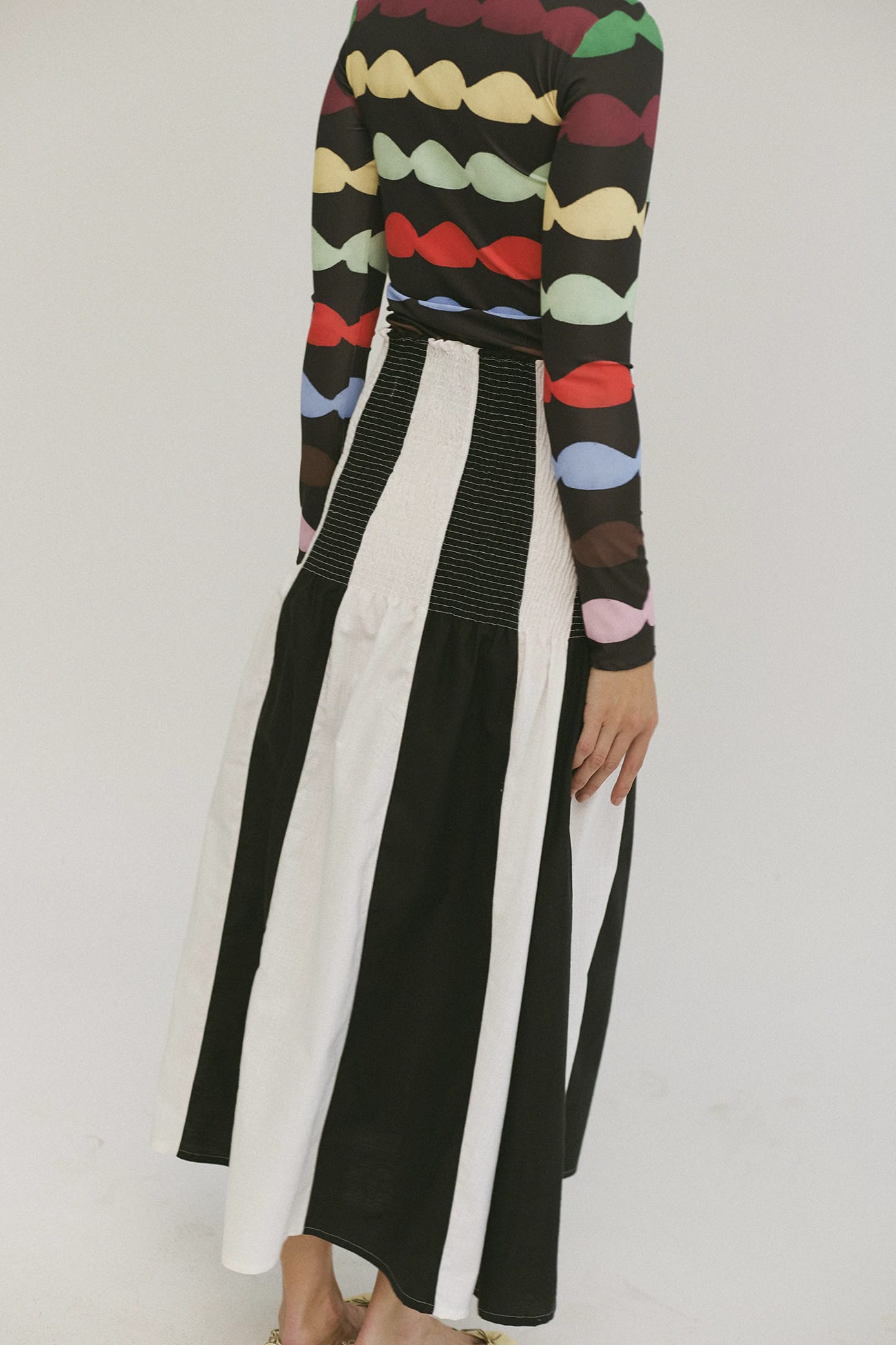 Falda Shirred Glaseado Bicolor - imagen 12