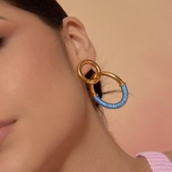 Aretes Arco Iris Doble Aro - imagen 3
