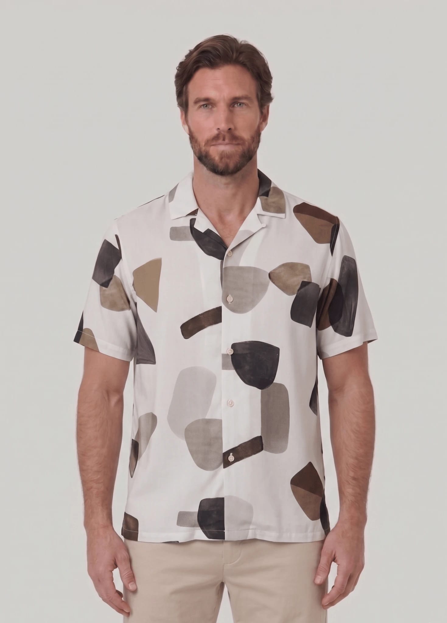 Camisa estampada manga corta para hombre Jon Sonen 027225069 - imagen 1