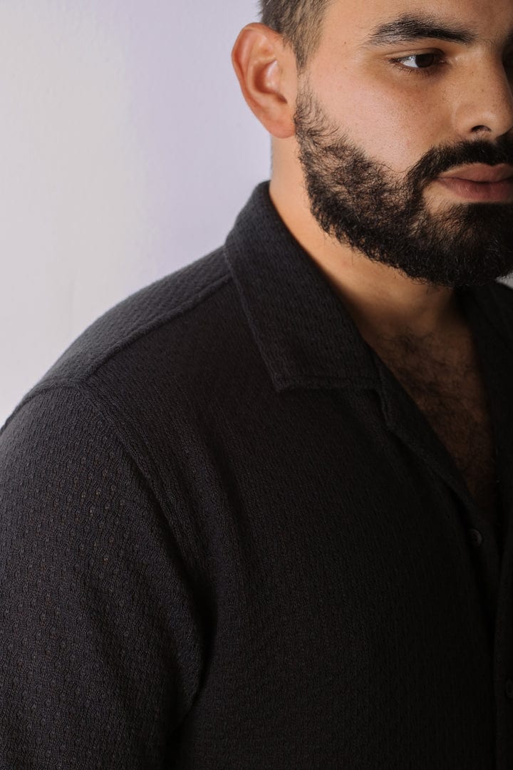 Camisa tejida negra - imagen 4