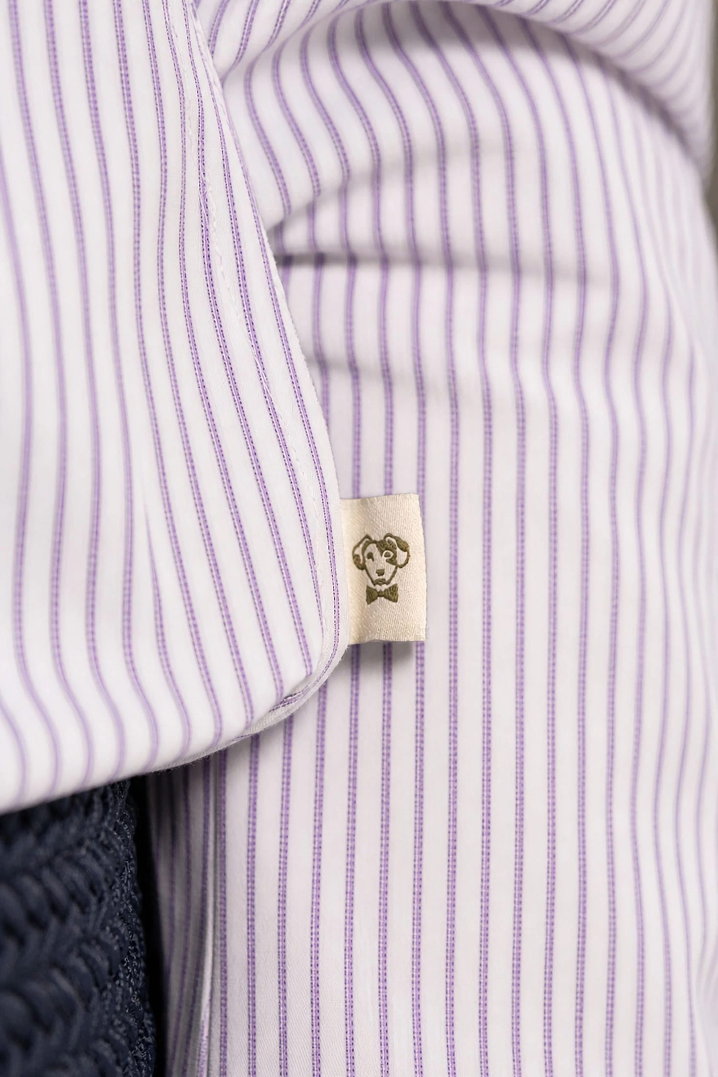 Camisa Antimanchas Popelina Rayas Lilac Logo Contraste - imagen 3