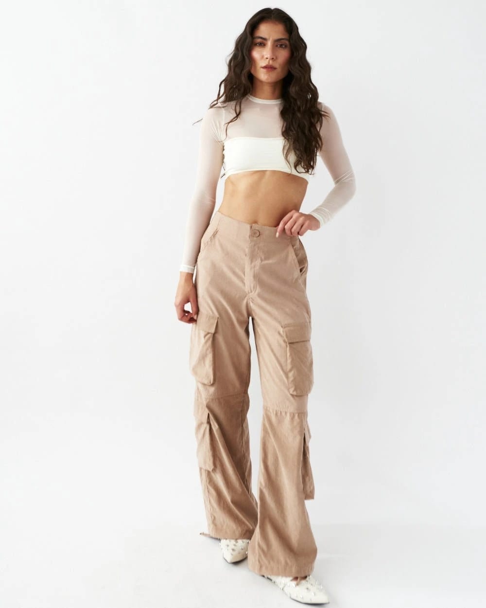 COFFEE PARACHUTE PANTS - imagen 2