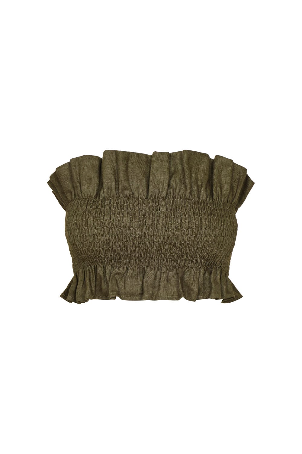 Crop top caracola verde oliva - imagen 2
