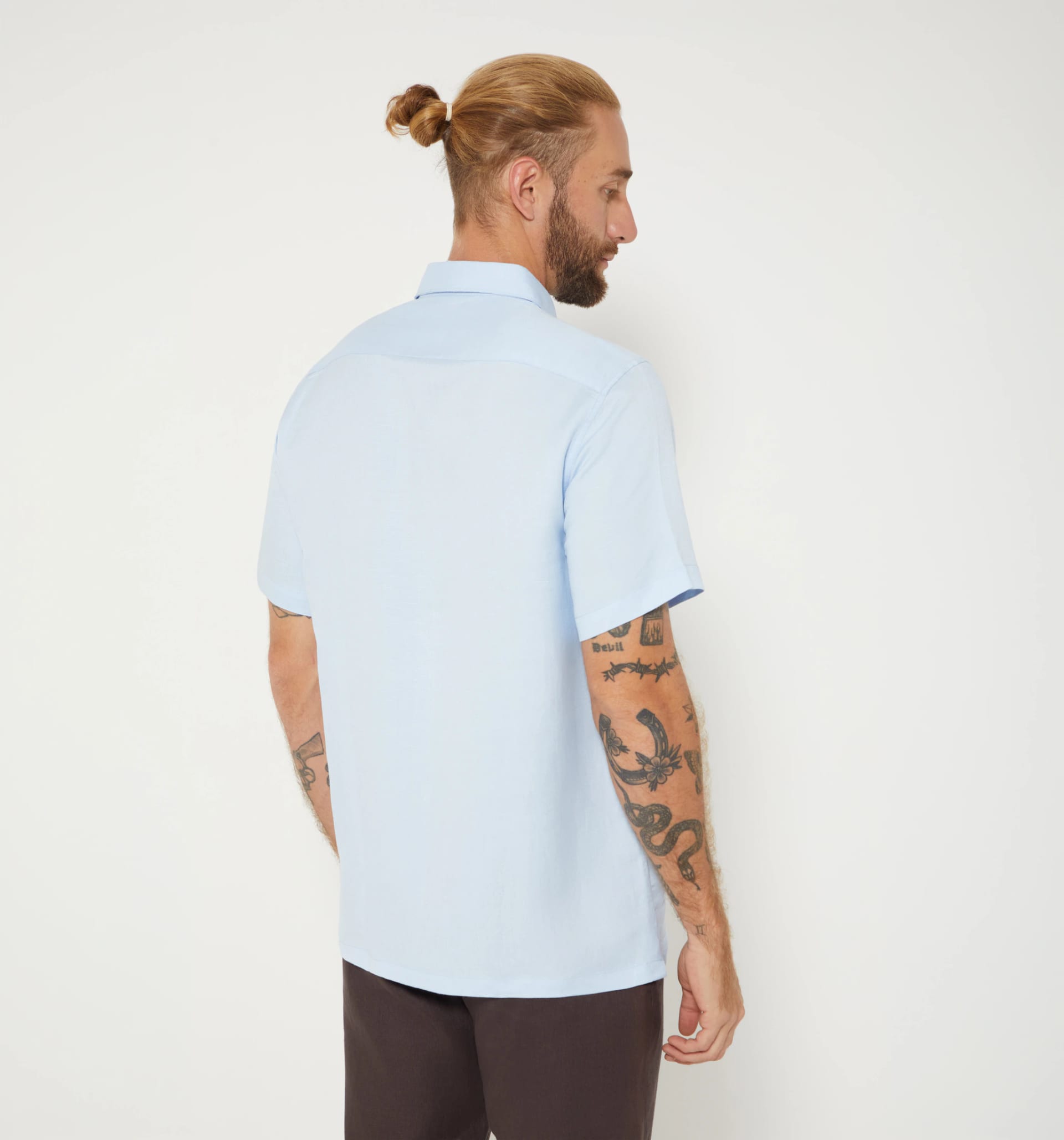 Camisa de lino guayabera para hombre m/c - imagen 9