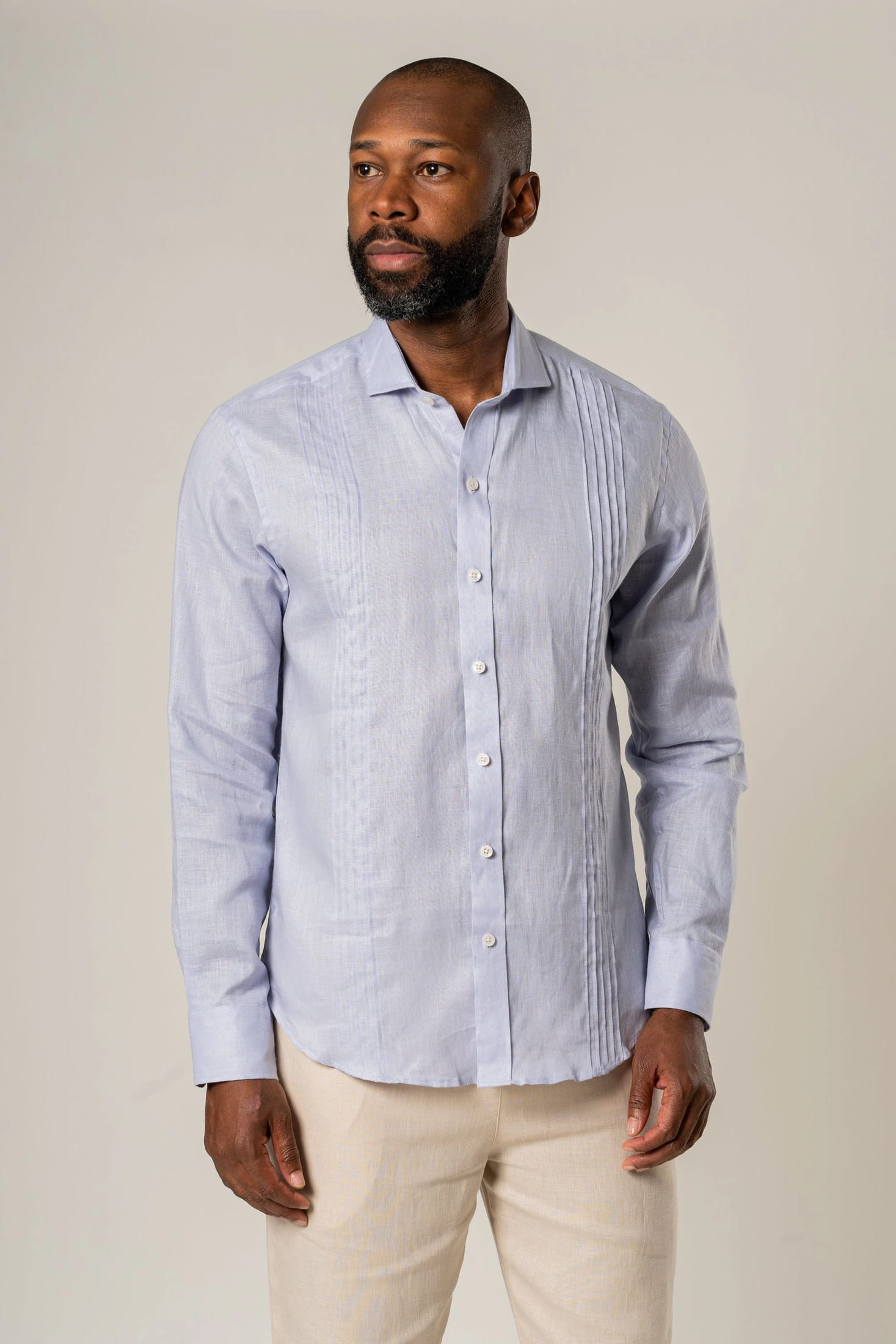 Guayabera 100% Lino Cuello Francés - imagen 3