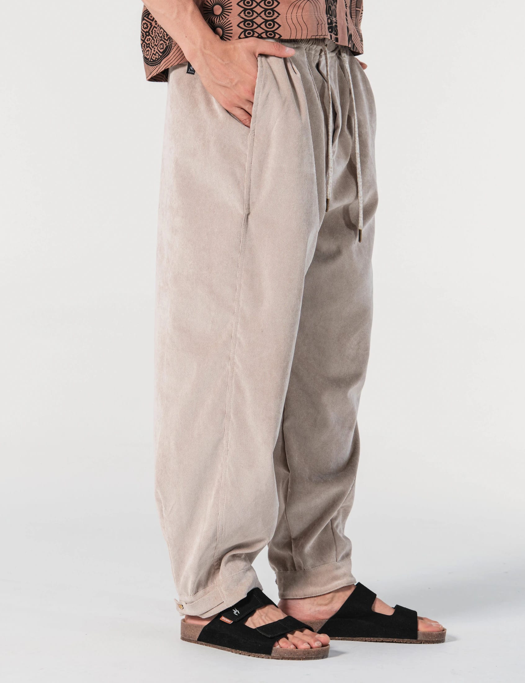 Pantalón Baggy Loose Fit Conexion Beige Hombre - imagen 2