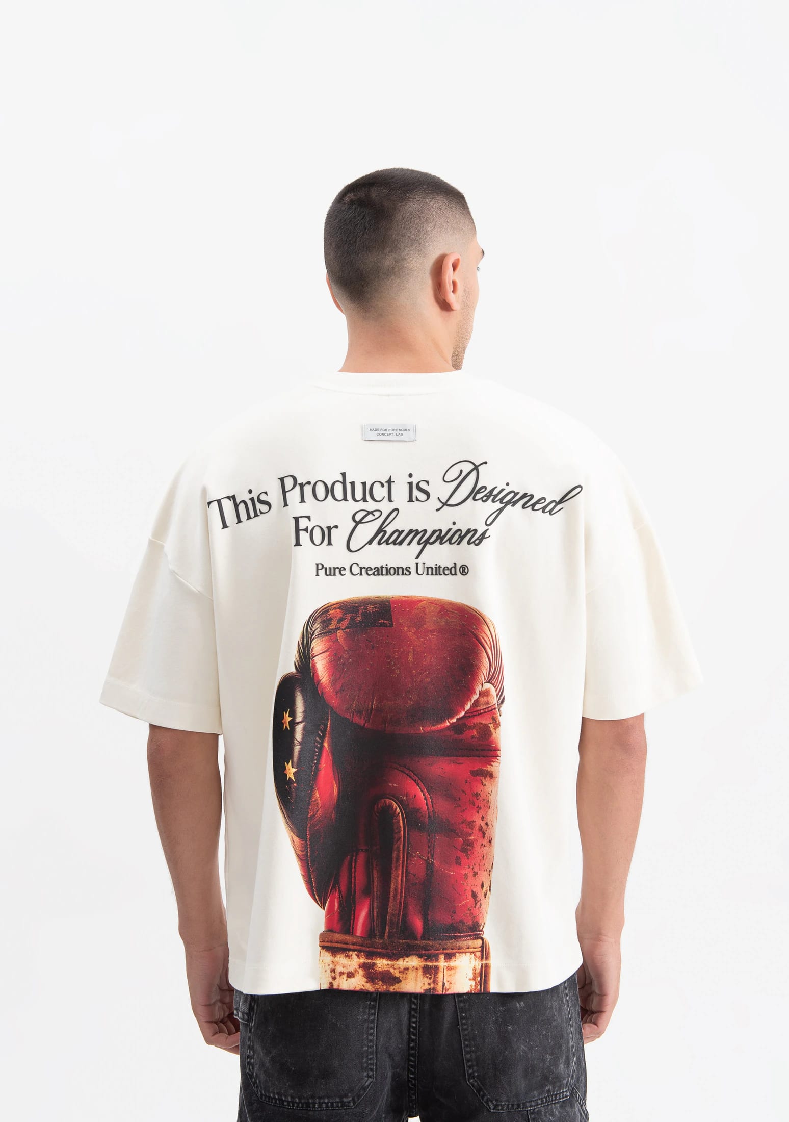 Knockout cream gloves t-shirt - imagen 3