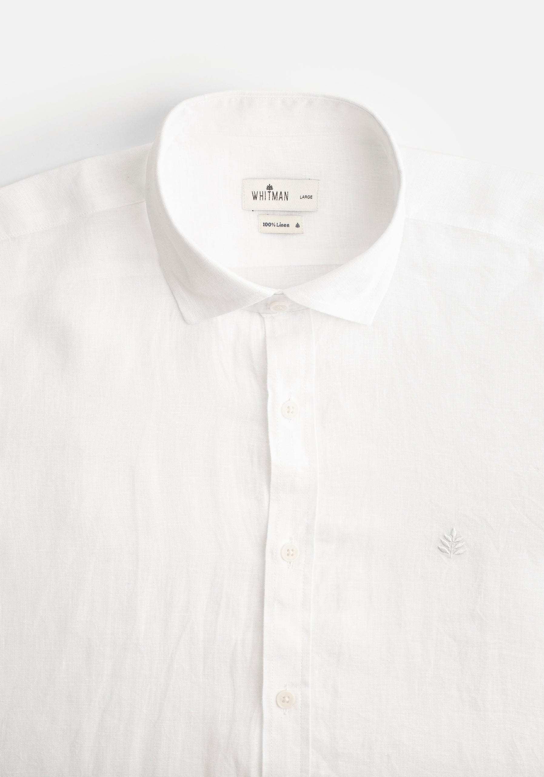 Camisa H Lino Unicolor L-Atn Blanco - imagen 2