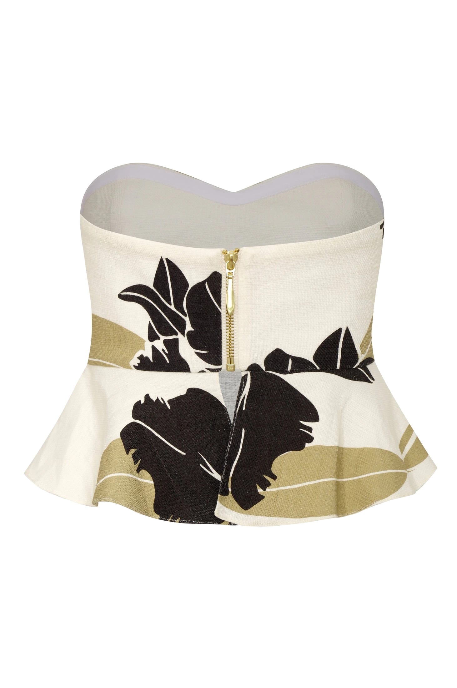 Peplum Cotton Top / Black Orchids - imagen 2