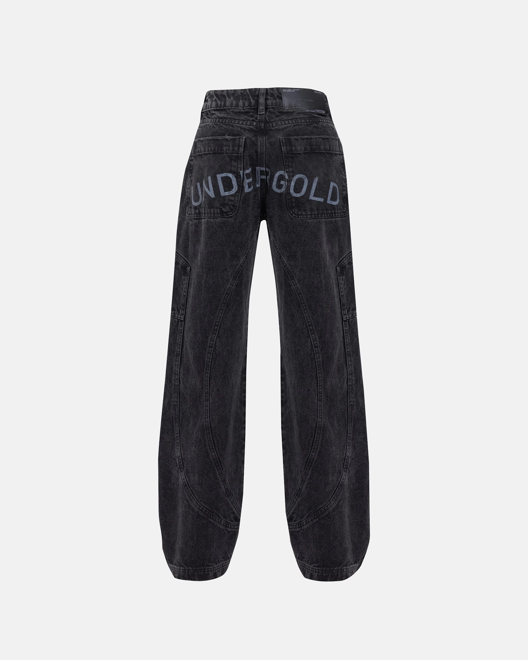 W Basics UNDERGOLD Panelled Wide Jeans Black - imagen 1