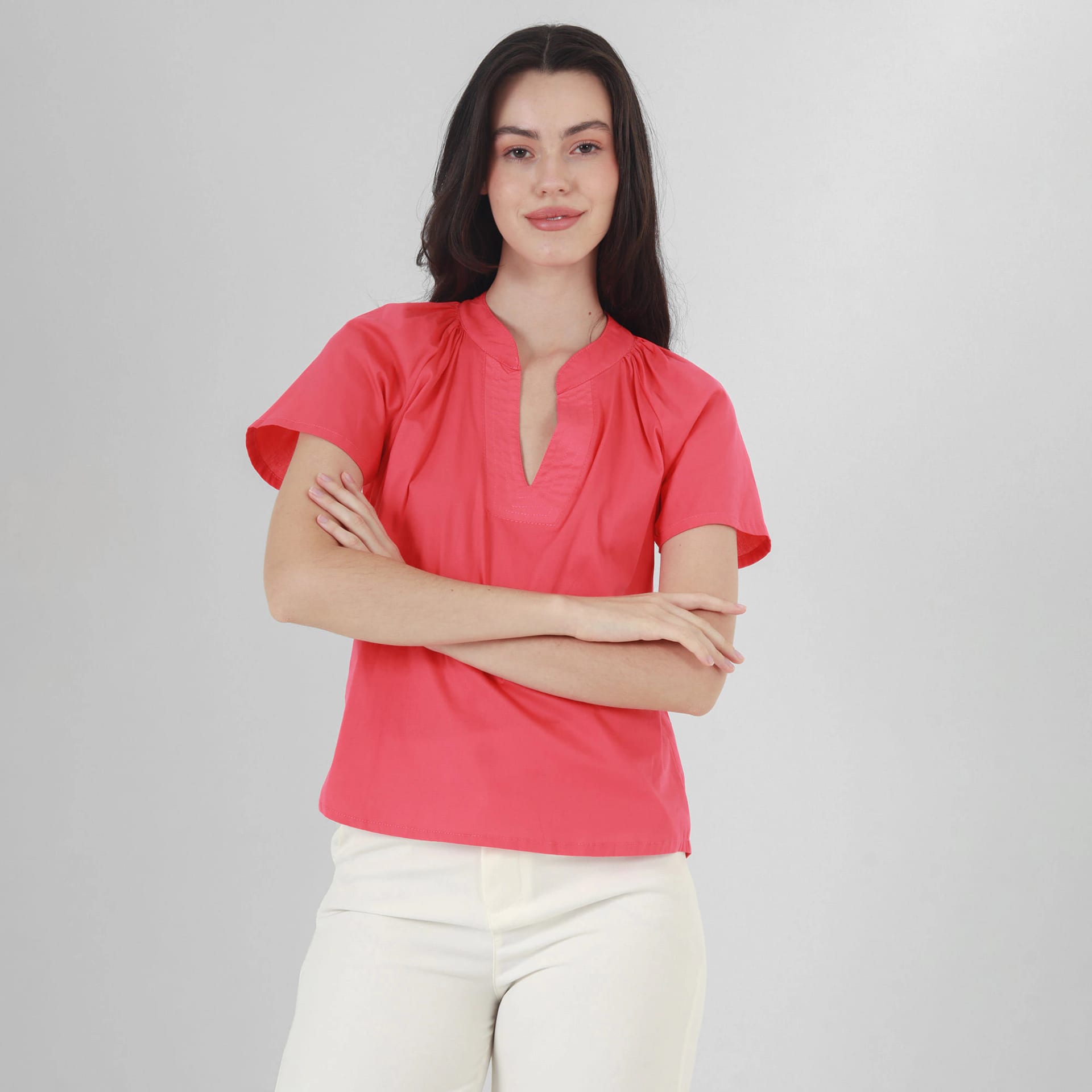Blusa Cuello Neru Manga Corta - imagen 1