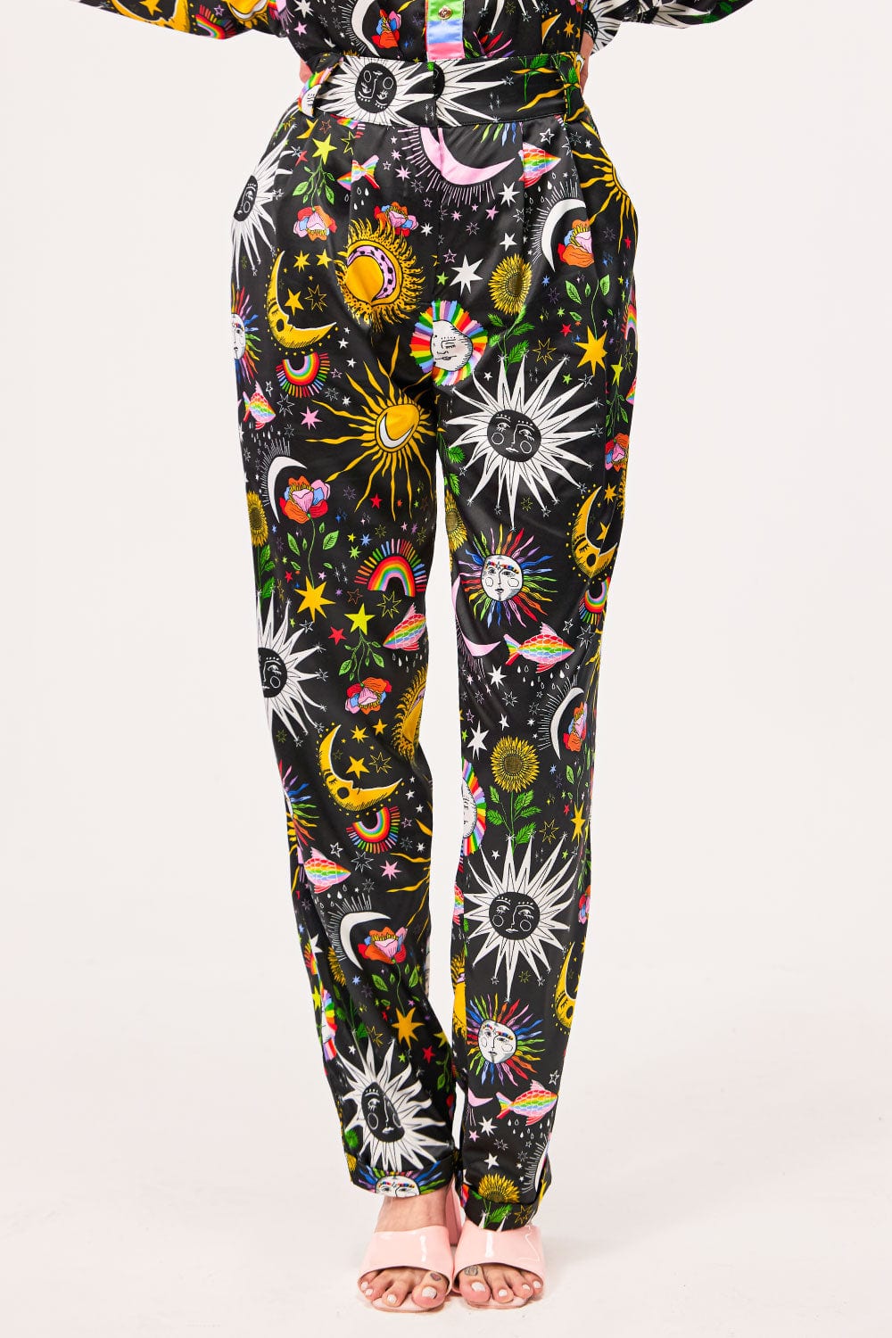 Pantalón Unisex / Estampado Madre Luna, Padre Sol Negro - imagen 4