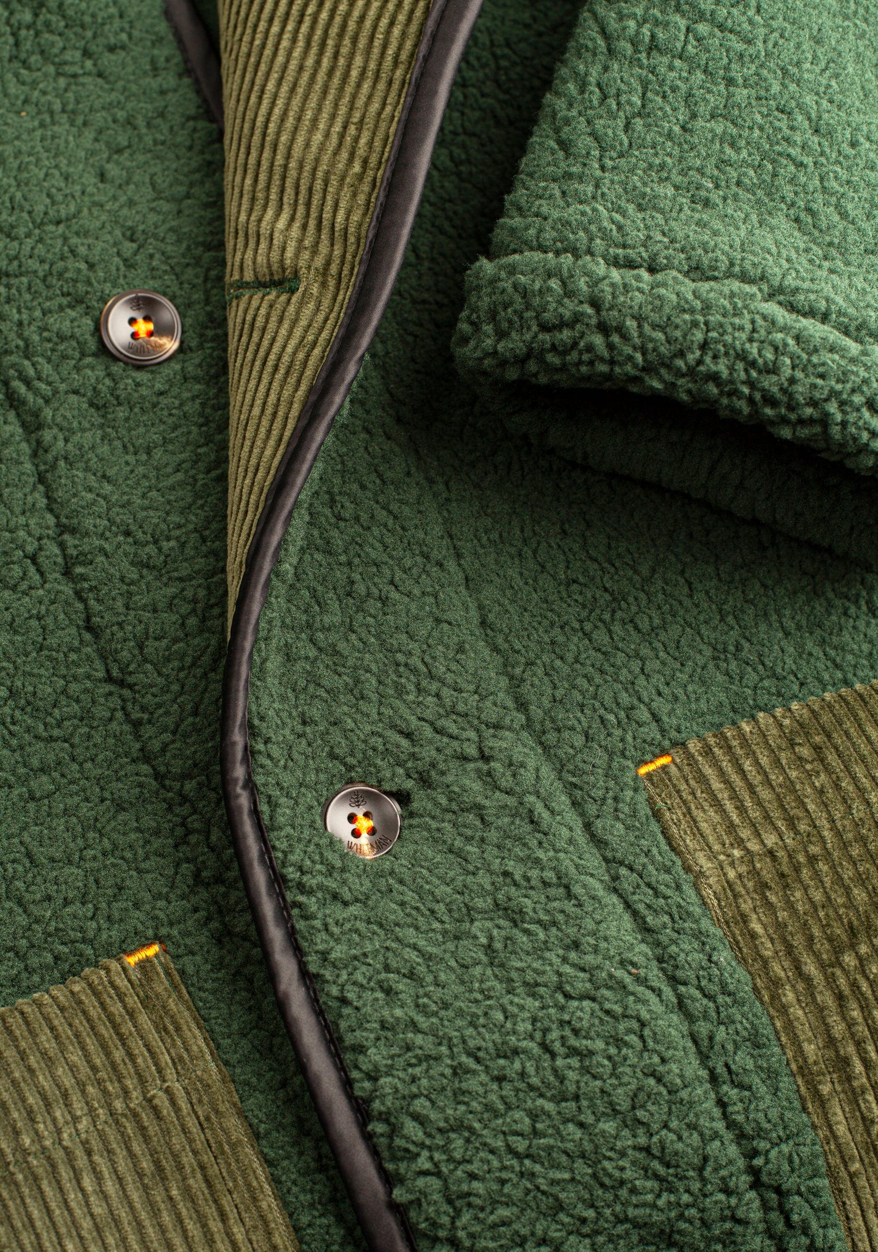 Chaqueta U Toscana Sherpa Verde Osc - imagen 3