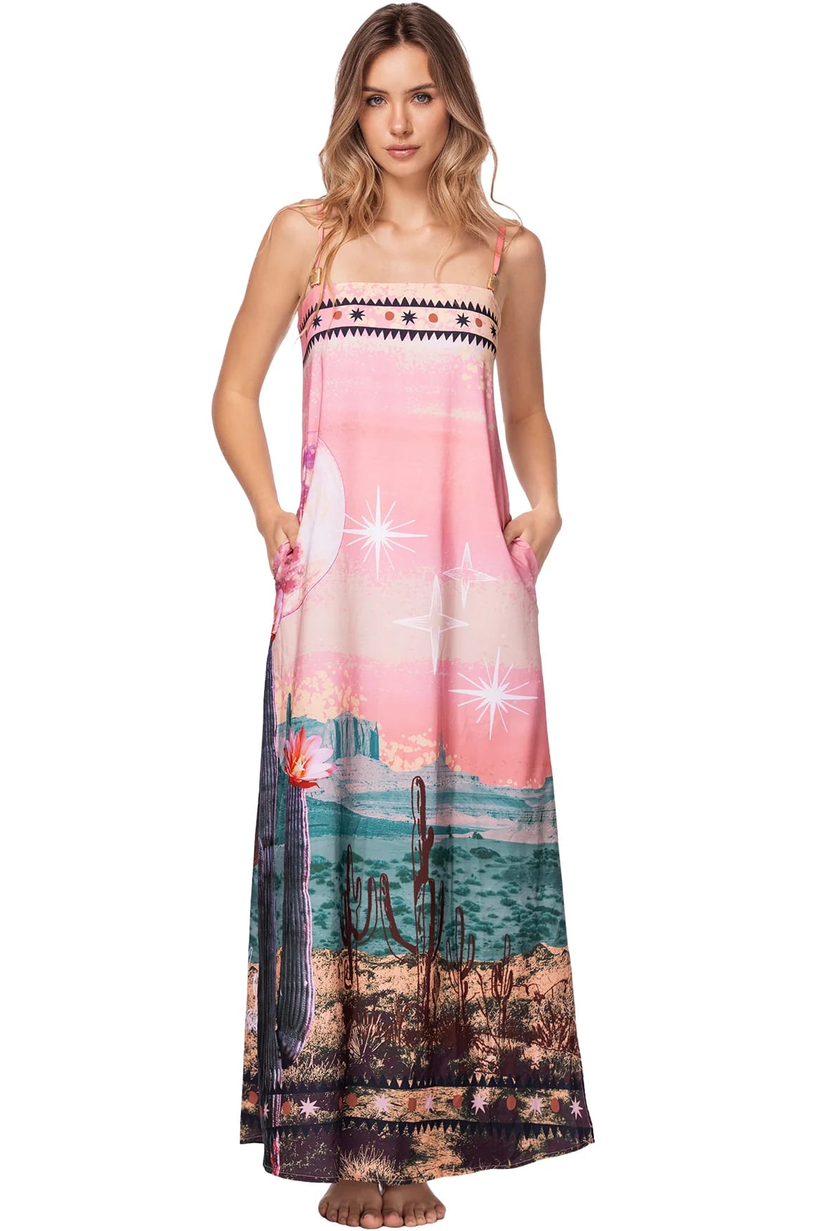 VESTIDO CELESTE DESERT - imagen 3
