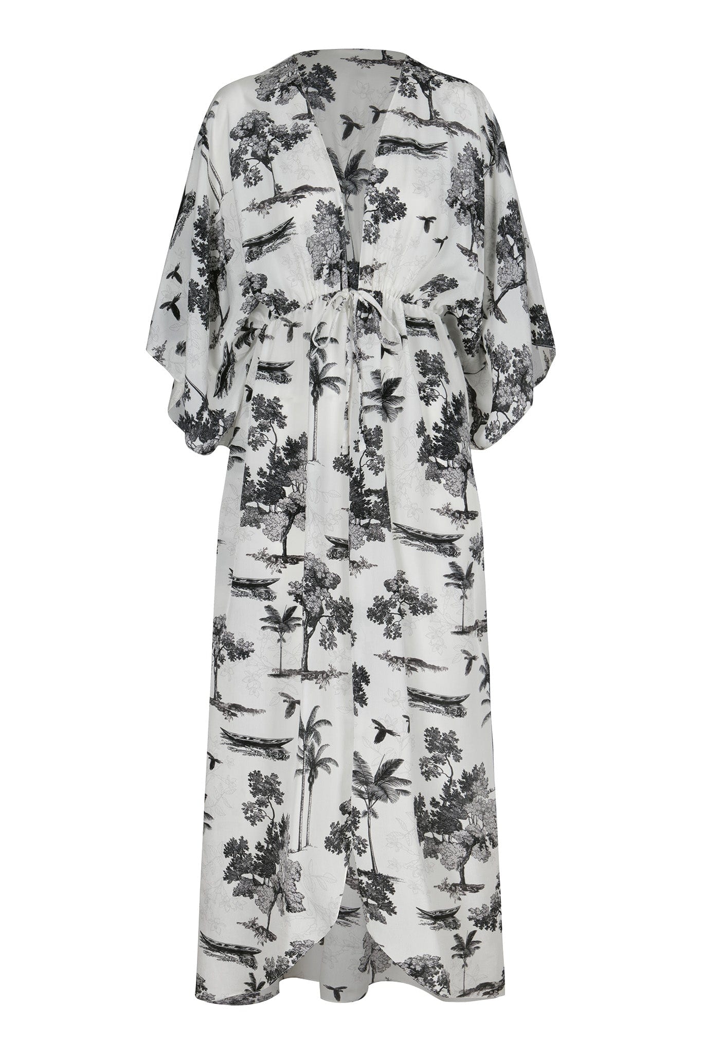 San Cipriano Crepe Chine Tunic / Ivory Trees - imagen 1