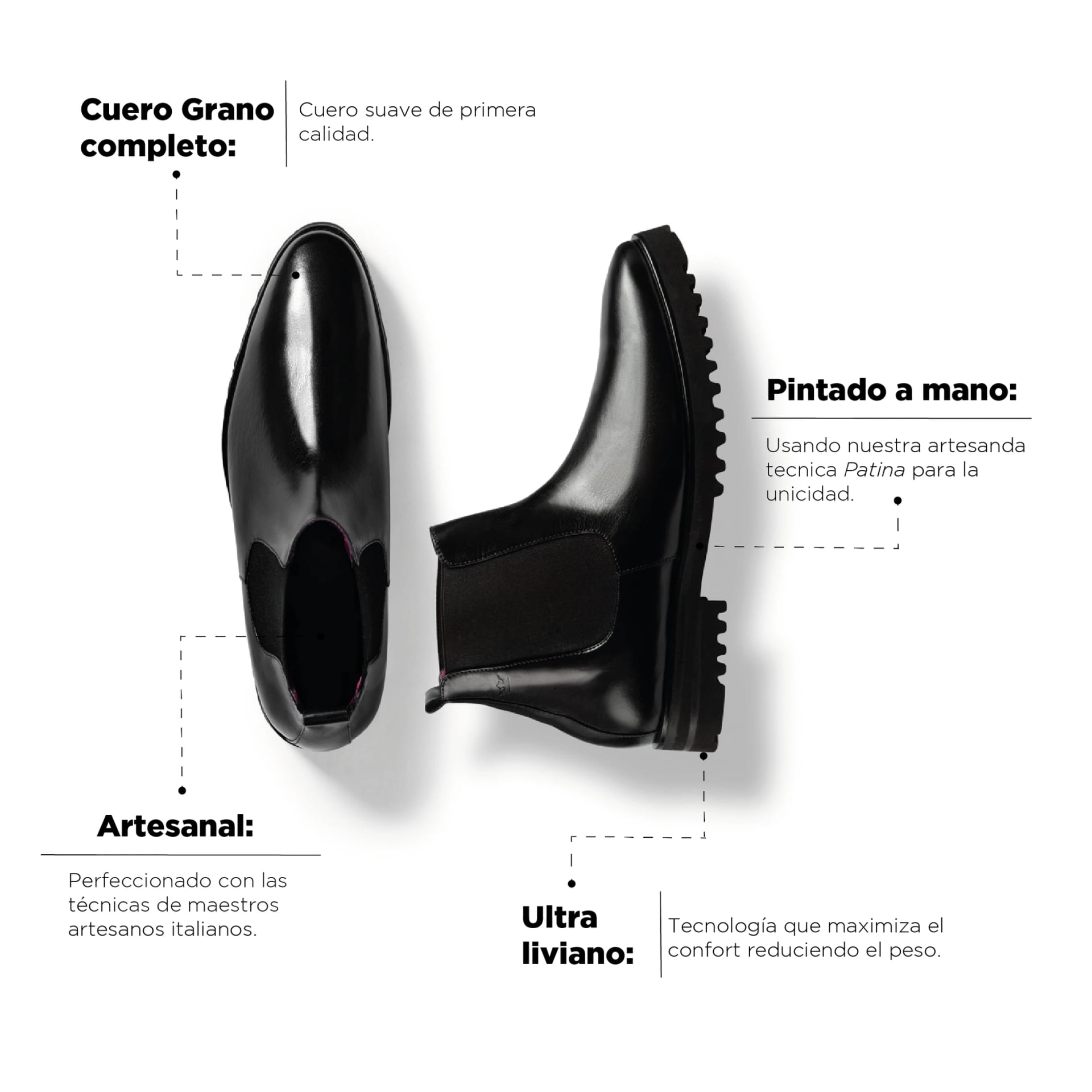 Bota Jacques Negro Suela Ultraliviana Sale - imagen 3
