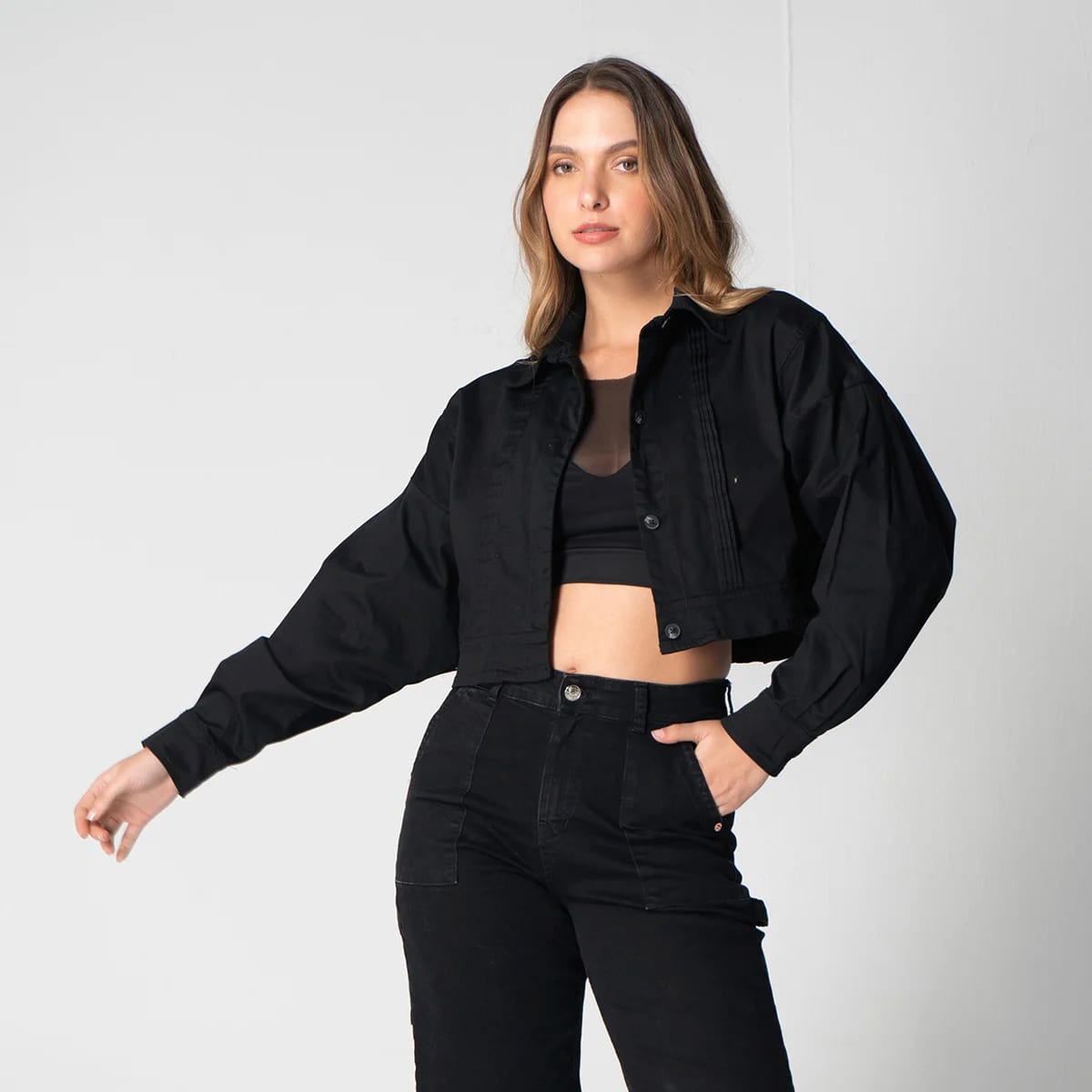 Chaqueta Corta Dril Oversize Magesty - imagen 3