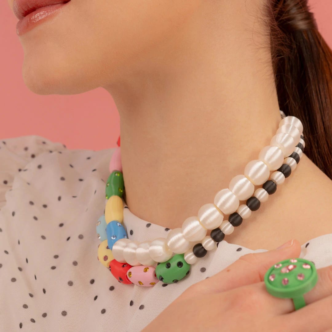 COLLAR DE GOMAS CON MAXI PERLAS - imagen 3