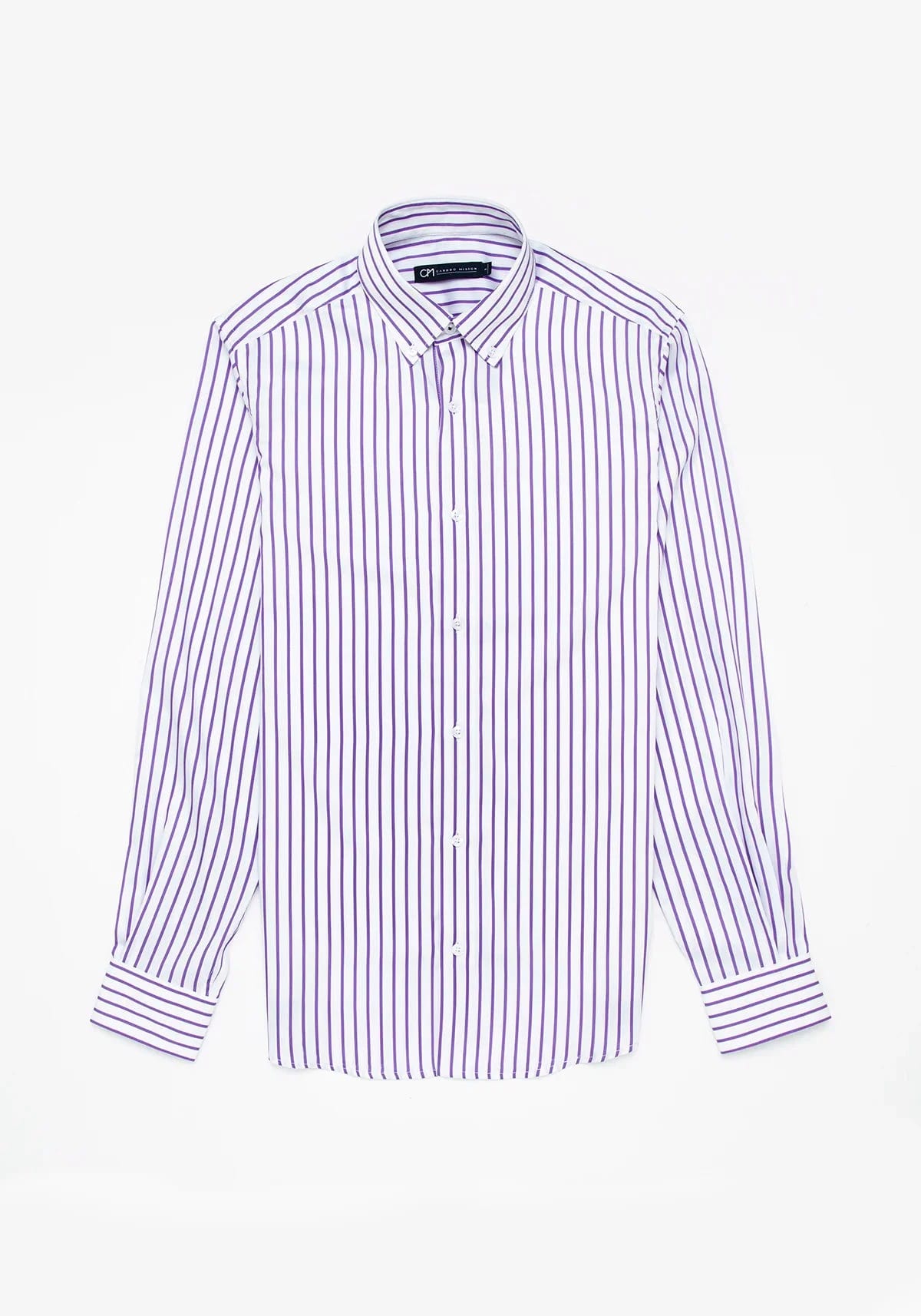 Camisa Sarga Raya Algodón Lila - imagen 1
