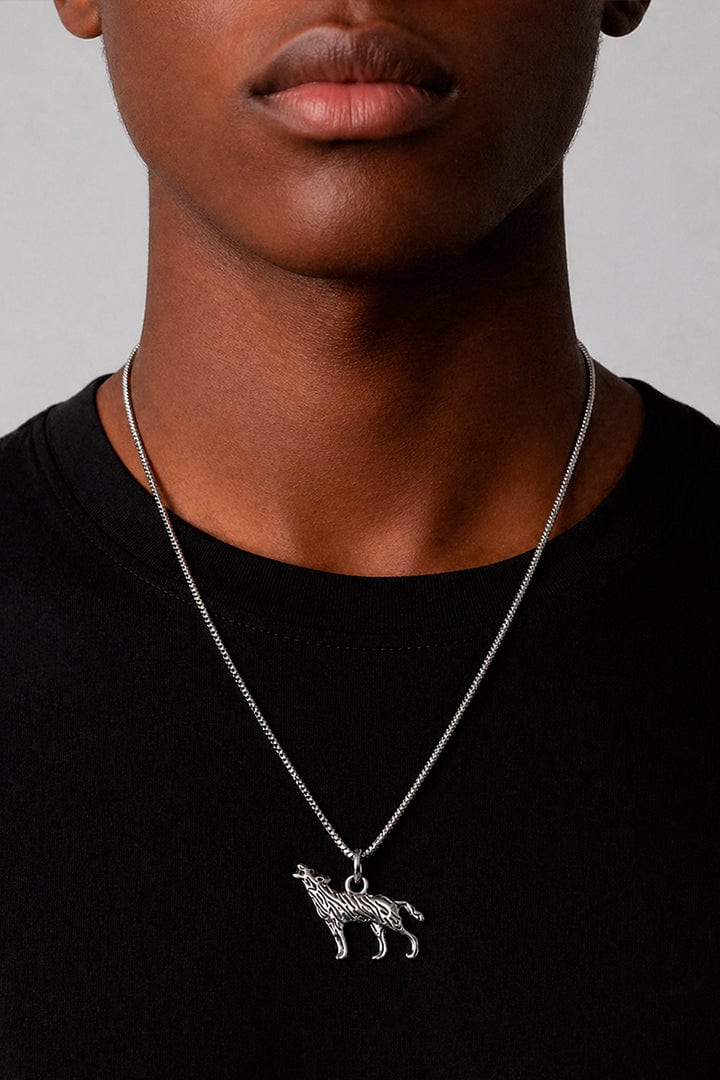Collar tubular lobo aullando - imagen 1