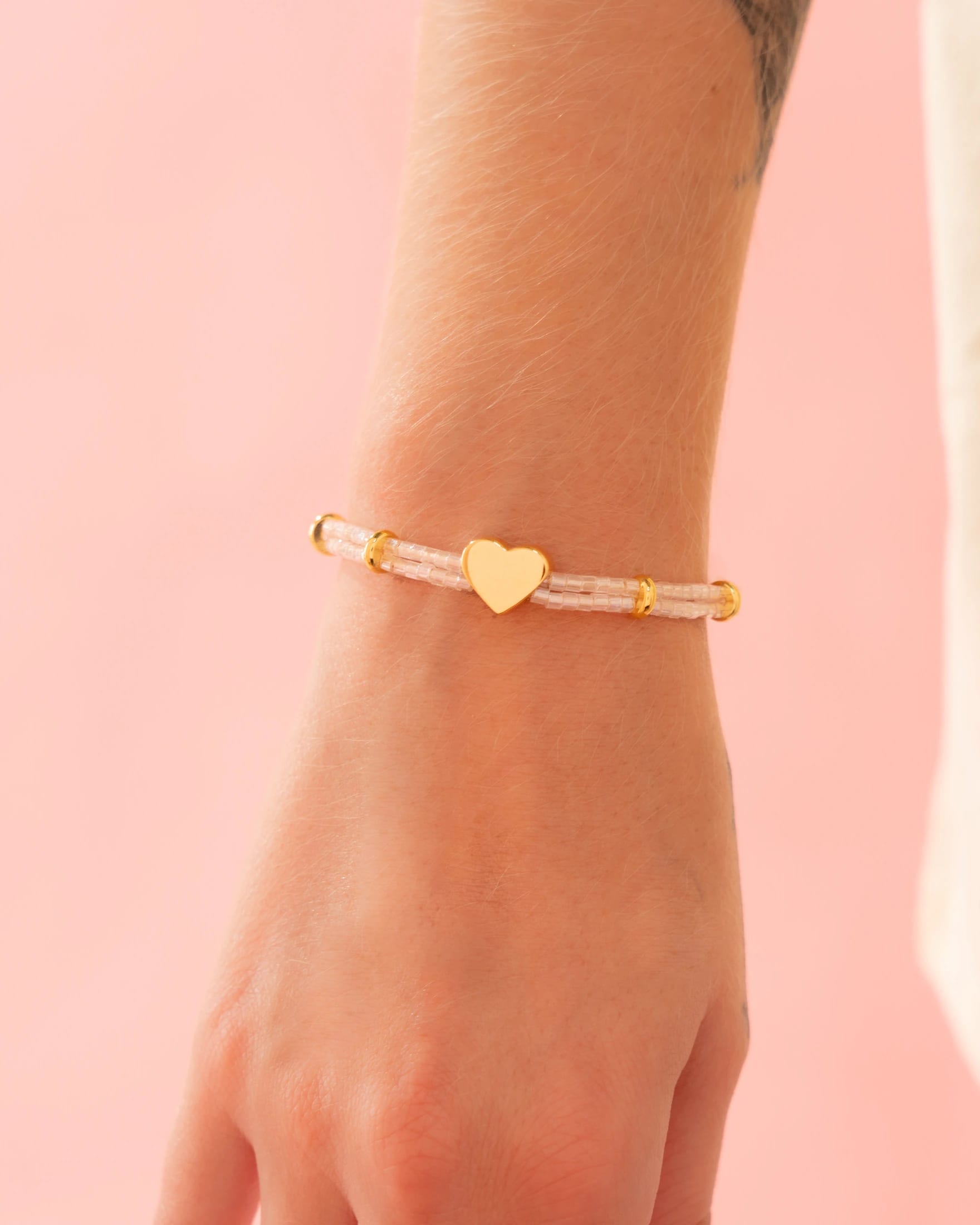 Pulsera Corazón Liso + Aretes - imagen 1
