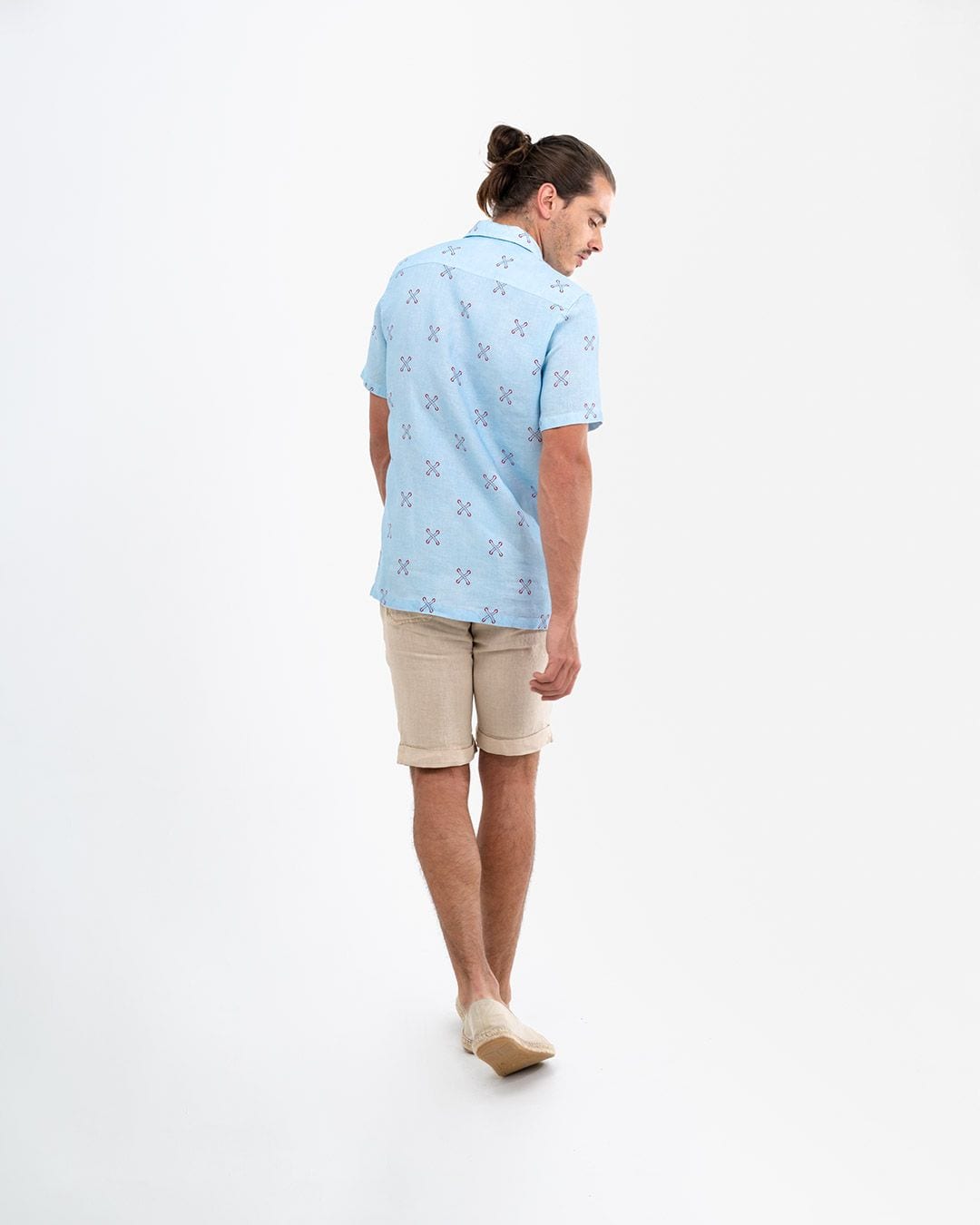Men's large strings linen shirt - imagen 2