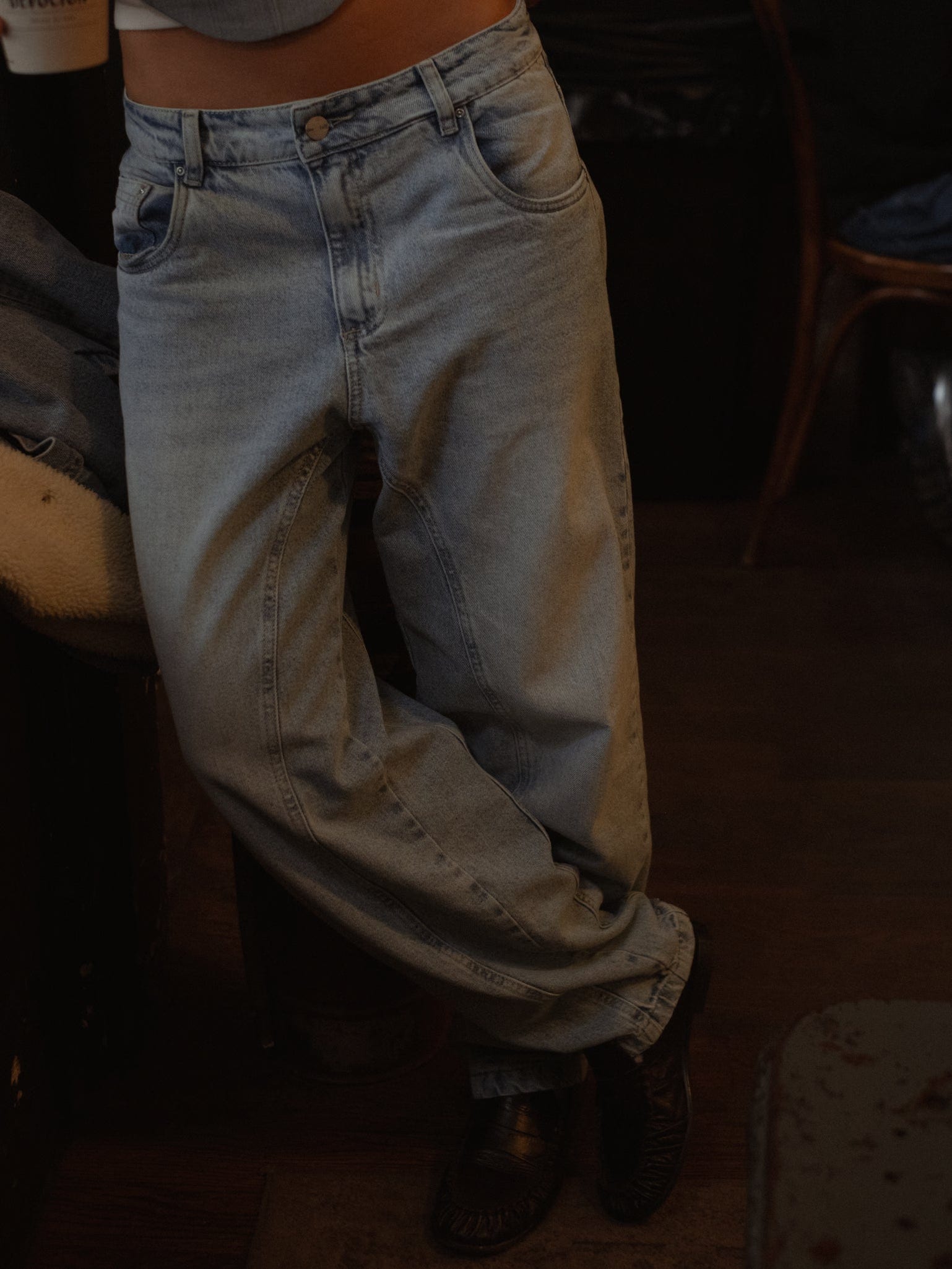 LONG BARREL JEAN - OLD LIGHT BLUE - imagen 3