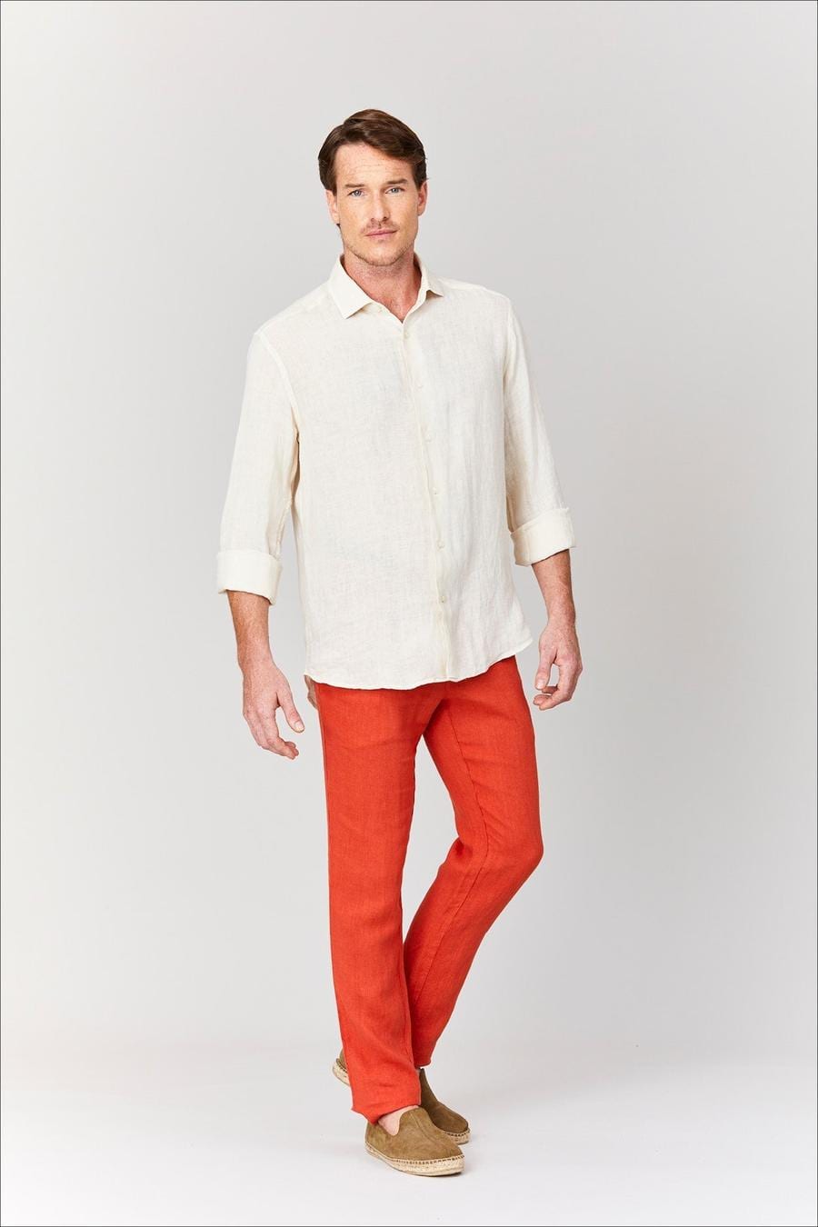 Men's linen pants chili basic - imagen 4