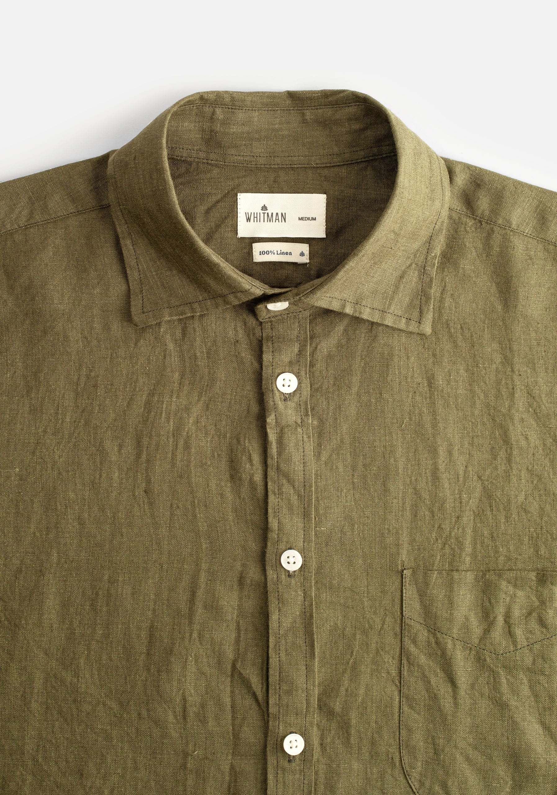 Camisa H CI Lino Verde Olive - imagen 2