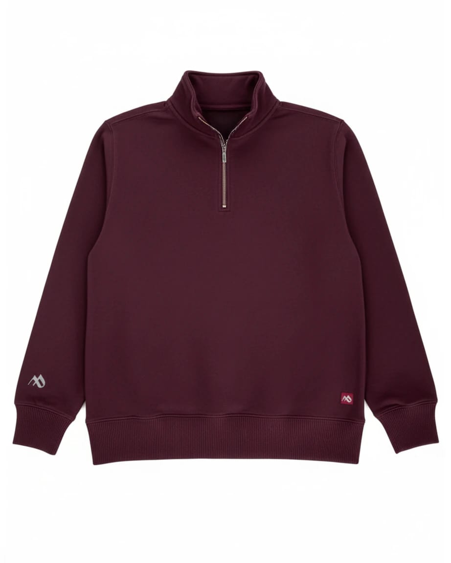 Buzo cuello alto hombre Vinotinto Burdeos - imagen 4