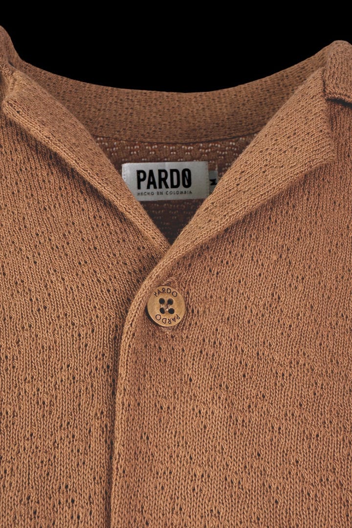 Camisa tejida ligera café - imagen 4