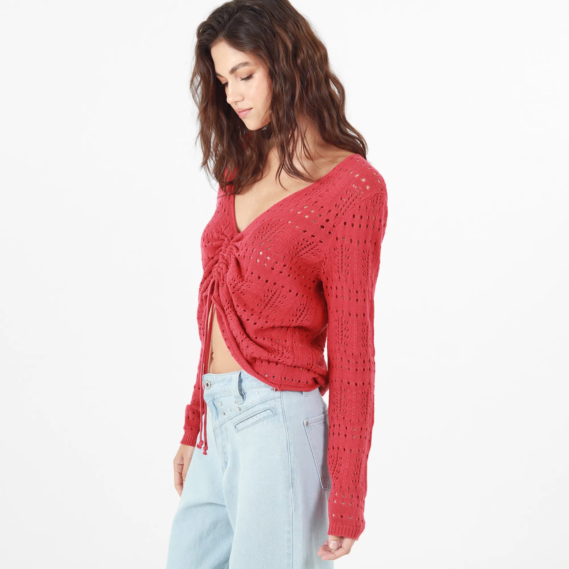 Sweater Cuello V Manga Larga - imagen 7