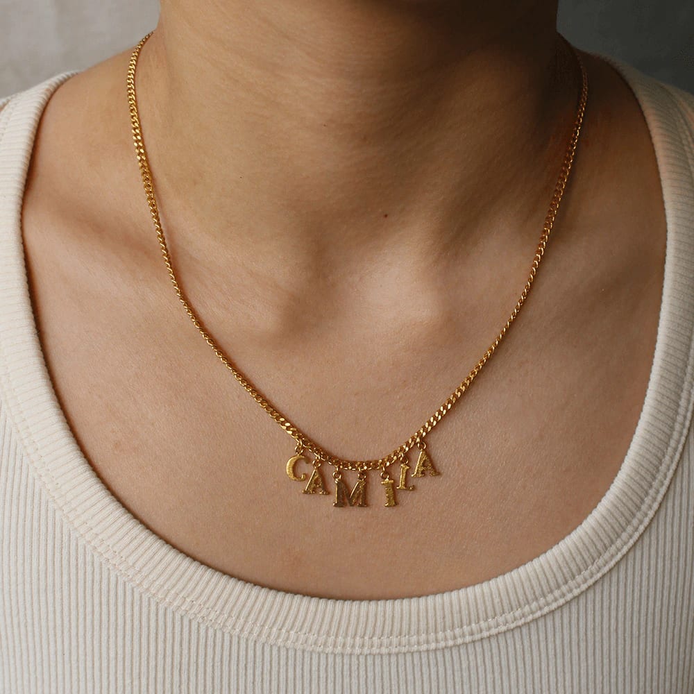 PreOrder Cadena 6 Letras Gold - imagen 2
