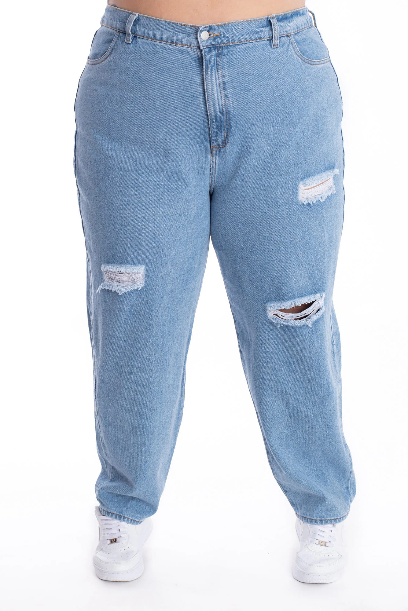 Jean Boyfriend Rotos Azul Claro 378 - imagen 10