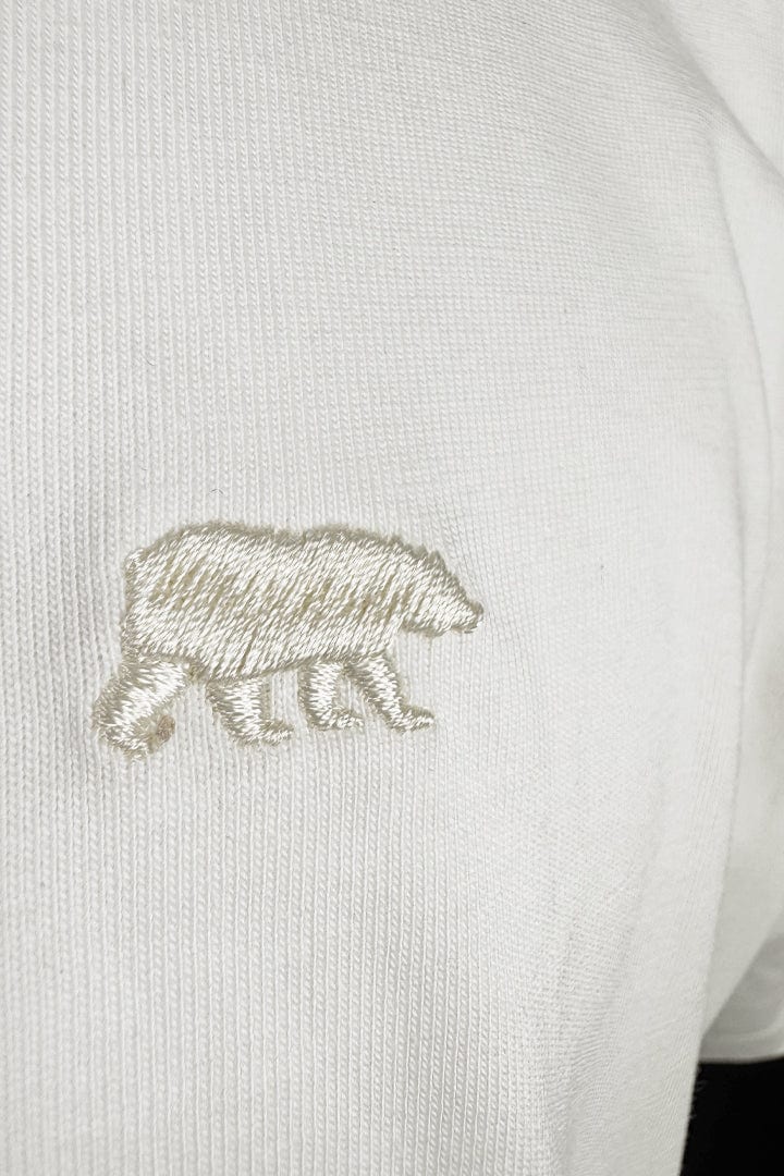 Camiseta marfil oso bordado - imagen 2