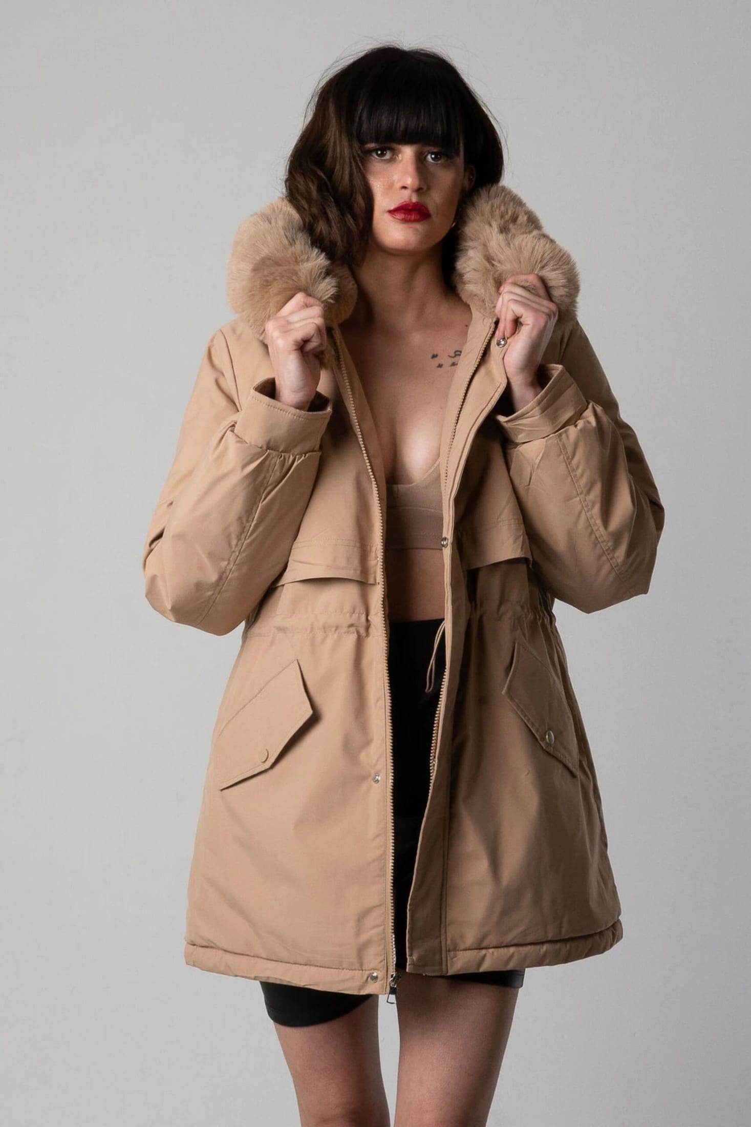 Chaqueta Parka Beige - imagen 2