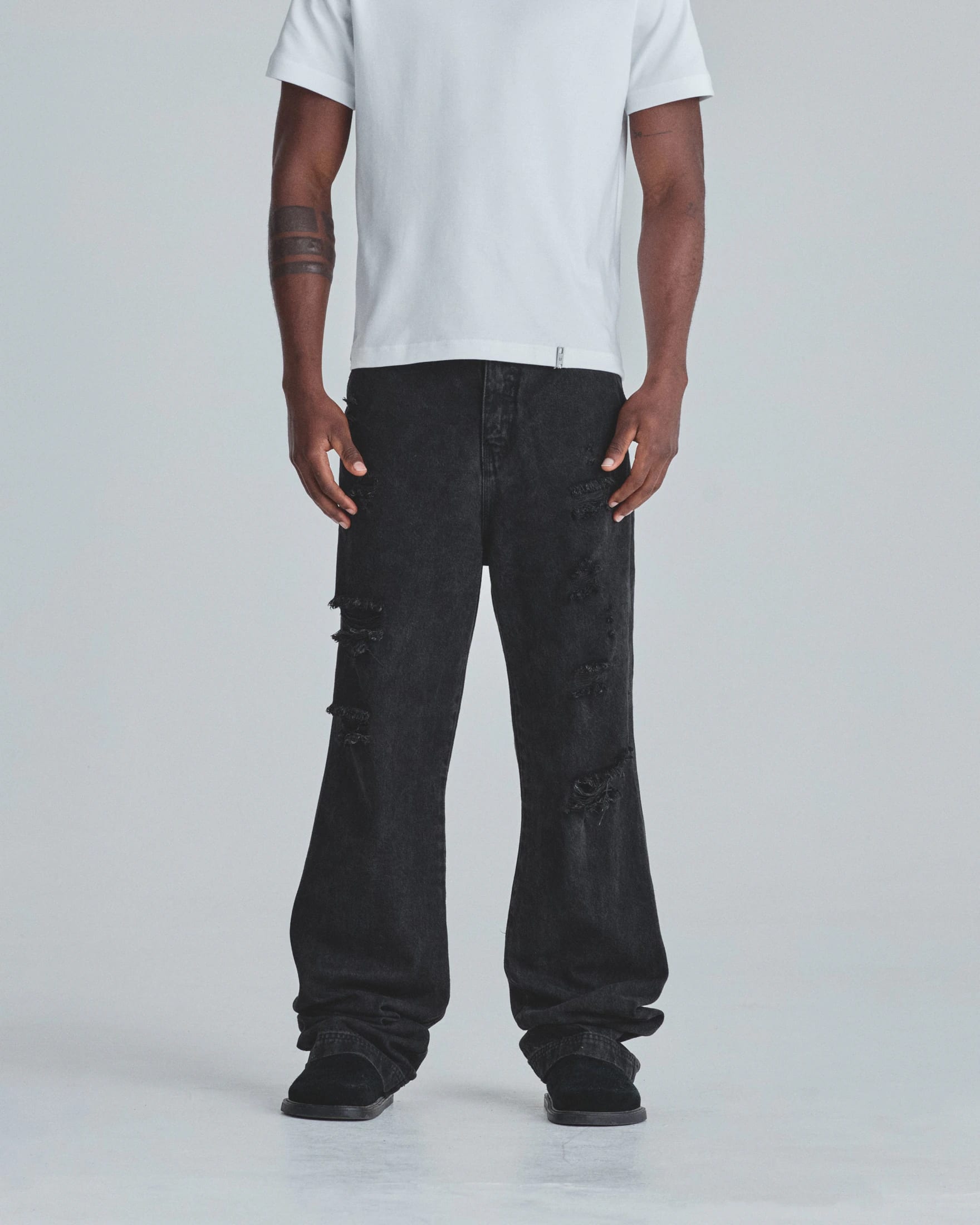 Line Basic Slim Fit Ripped Jeans Washed Black - imagen 2