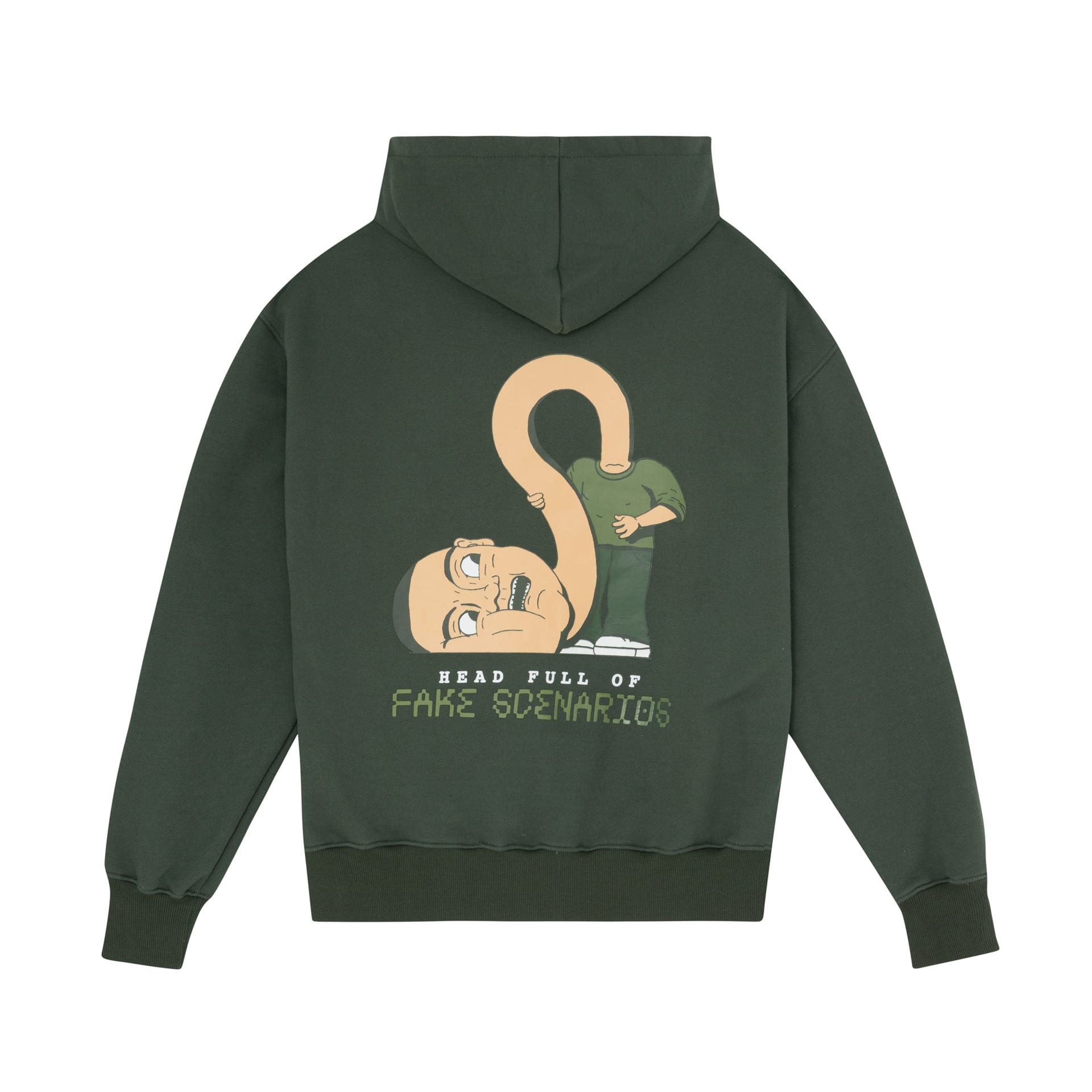 HOODIE FAKE SCENARIOS VERDE - imagen 1
