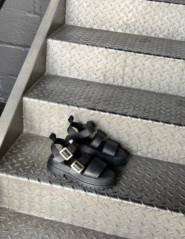 SANDALIAS CHUNKY NEGRO - imagen 3