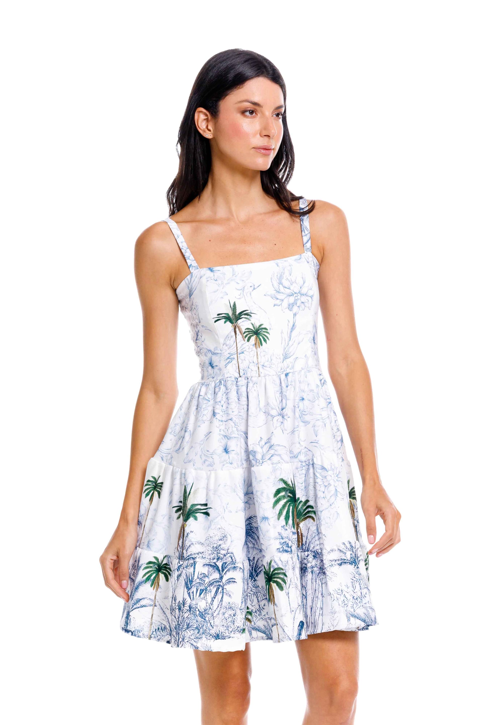 Vestido Corto Jardinero Selva - imagen 3
