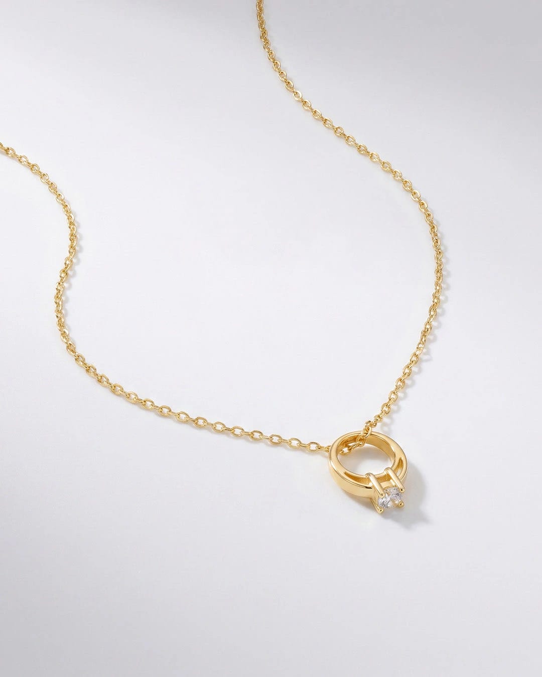 Collar Anillo Solitario Cristal - imagen 3
