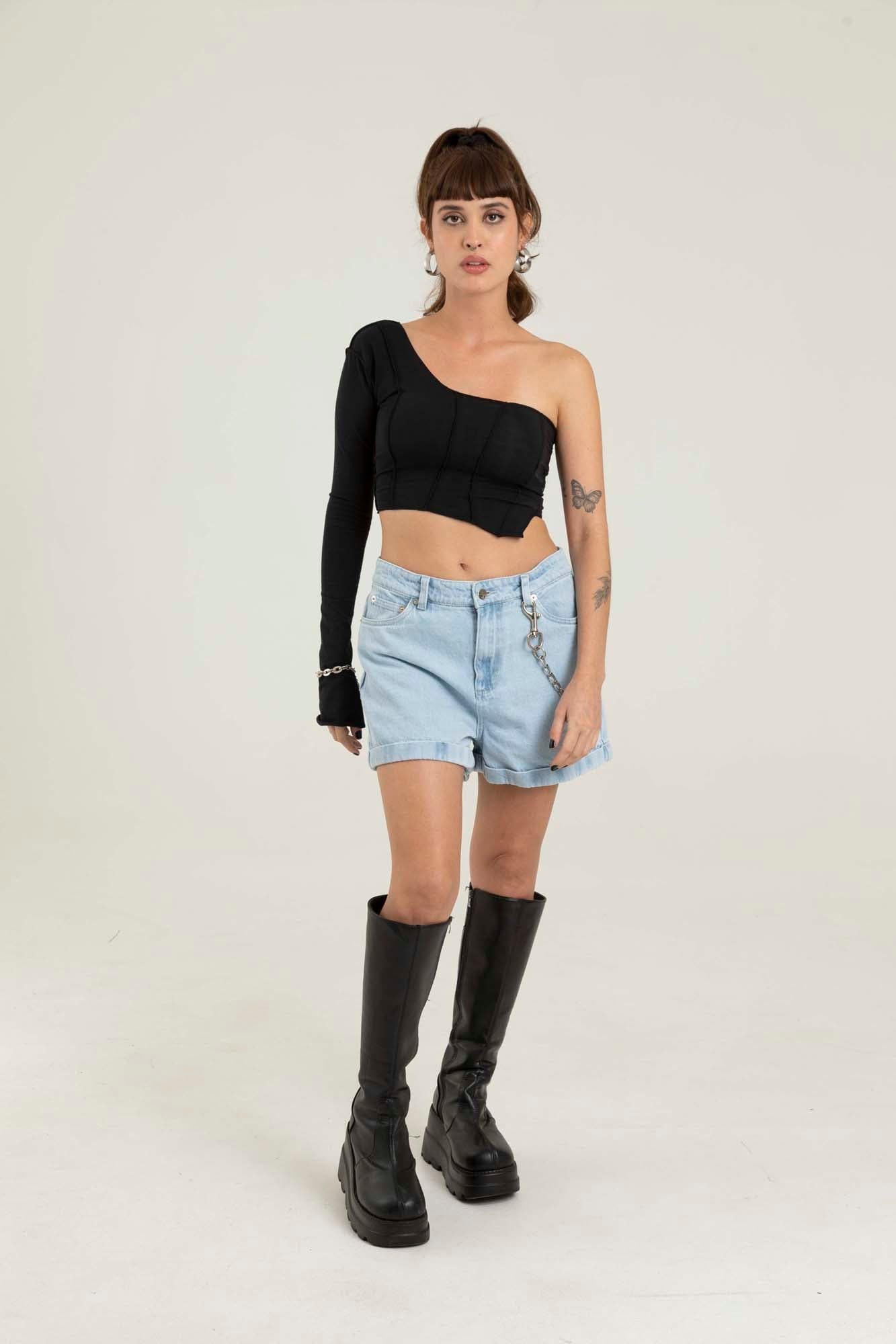 LIGHT WASH DENIM SHORT - imagen 2