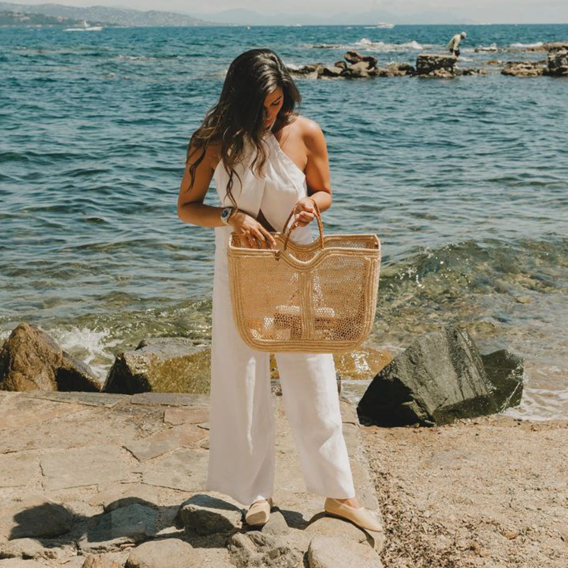 Enea Leather Beach Bag - imagen 4